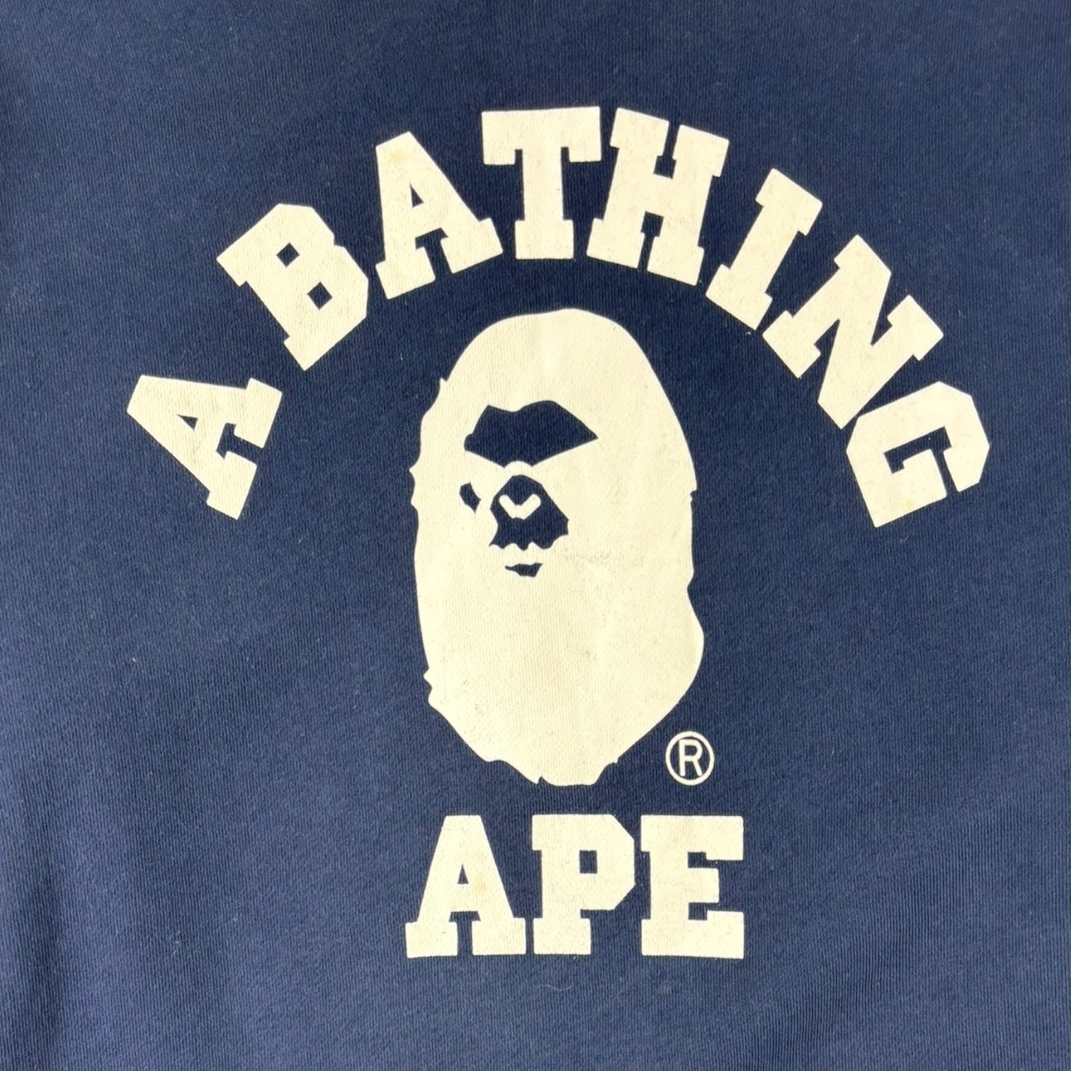 BAPE SS14 4-Way College Crewneck Grey/Navy