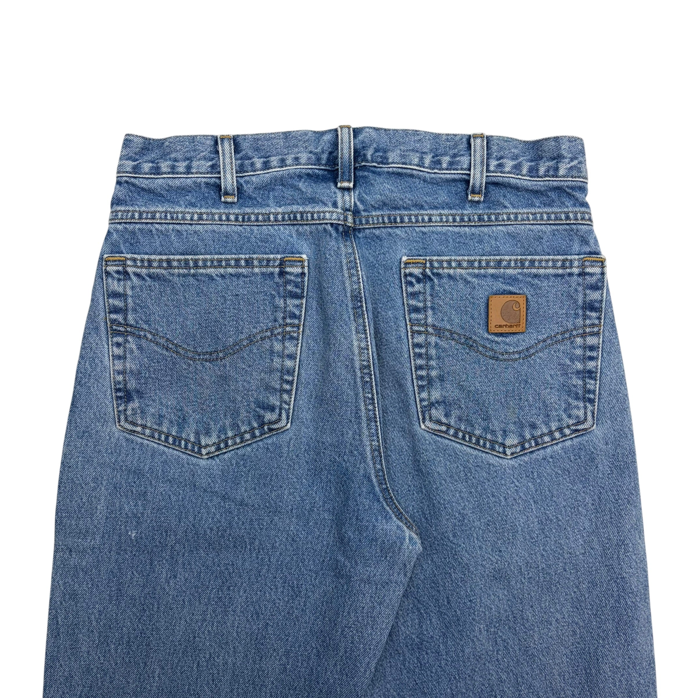 Vintage Carhartt Straight Fit Denim Pants Blue