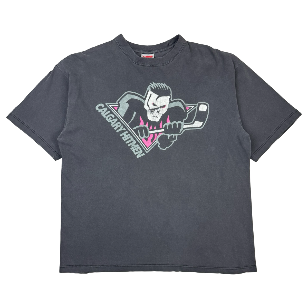 Vintage Calgary Hitmen T-Shirt Faded Black