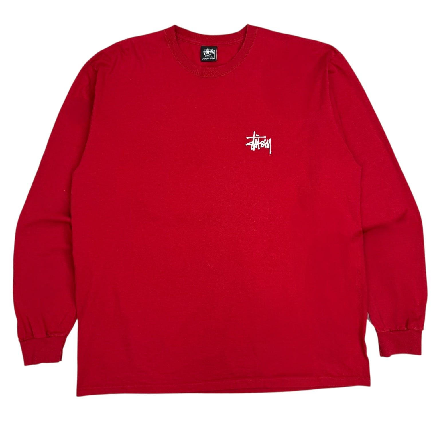 Stussy Script Logo L/S Tee Red