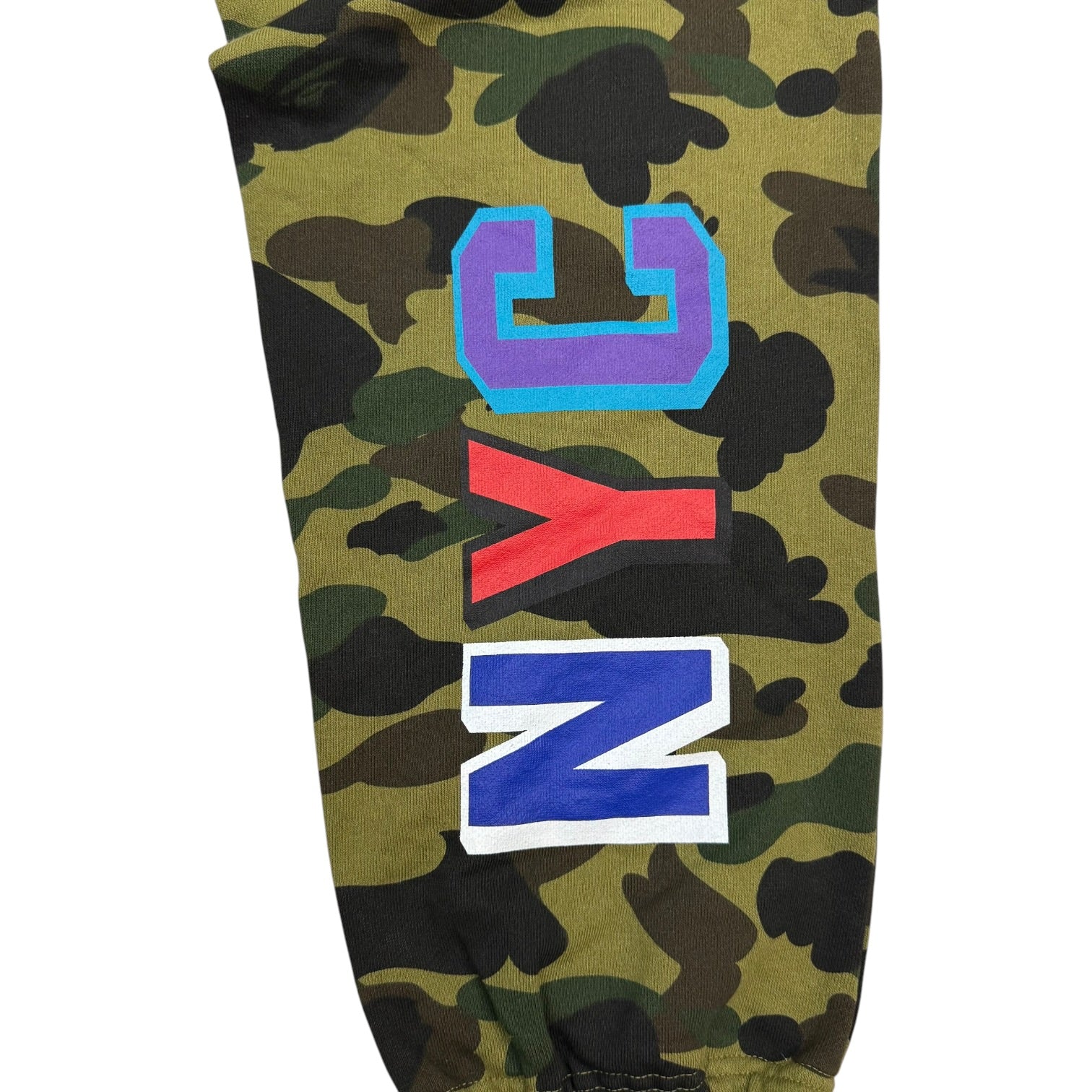 A Bathing Ape BAPE NYC 1st Camo Sweatpants Green