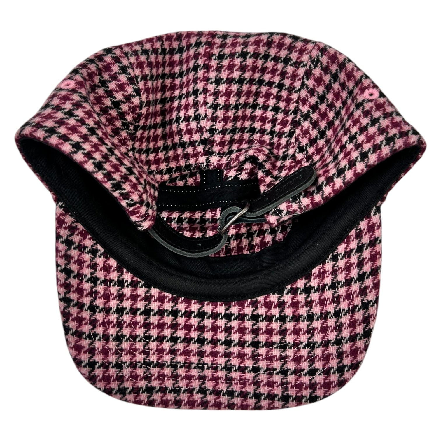 Supreme Houndstooth Wool Camp Cap Pink
