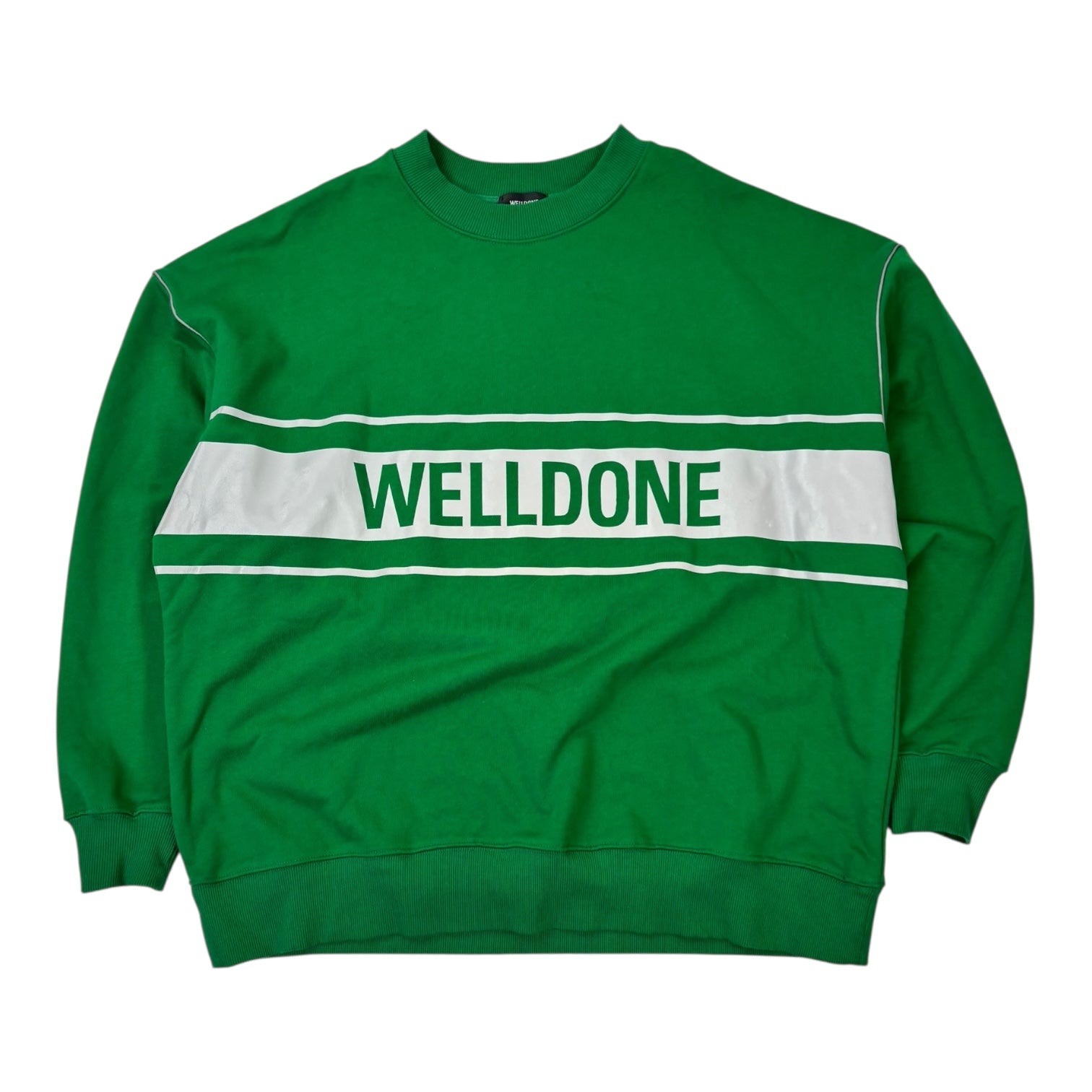 Welldone Reflective Logo Crewneck Green