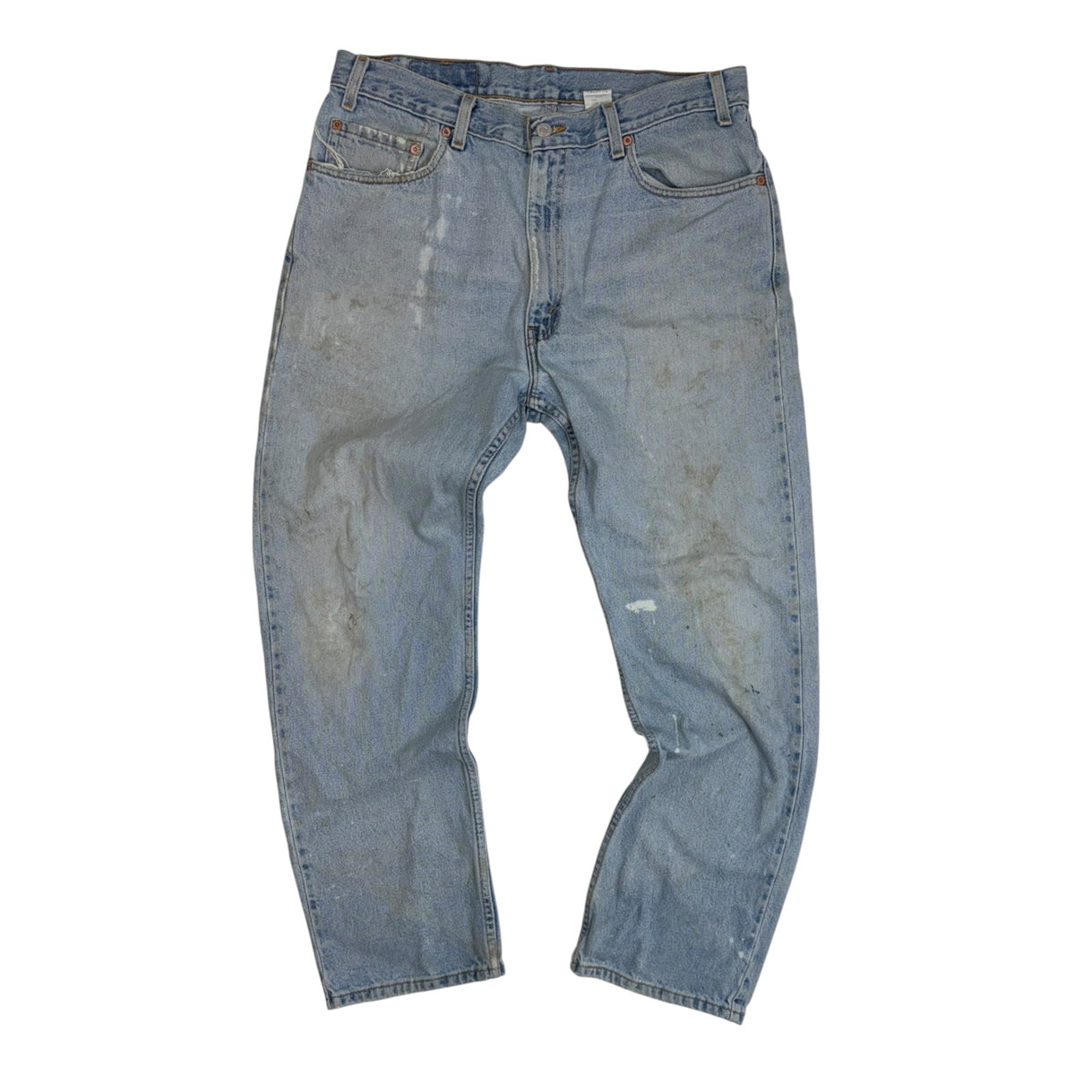 Vintage Levi 505 Thrashed Denim Jeans Light Wash