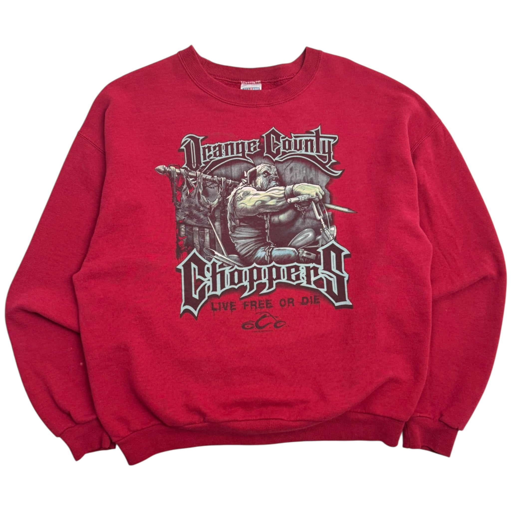 Vintage Orange County Choppers Live Free Or Die Crewneck