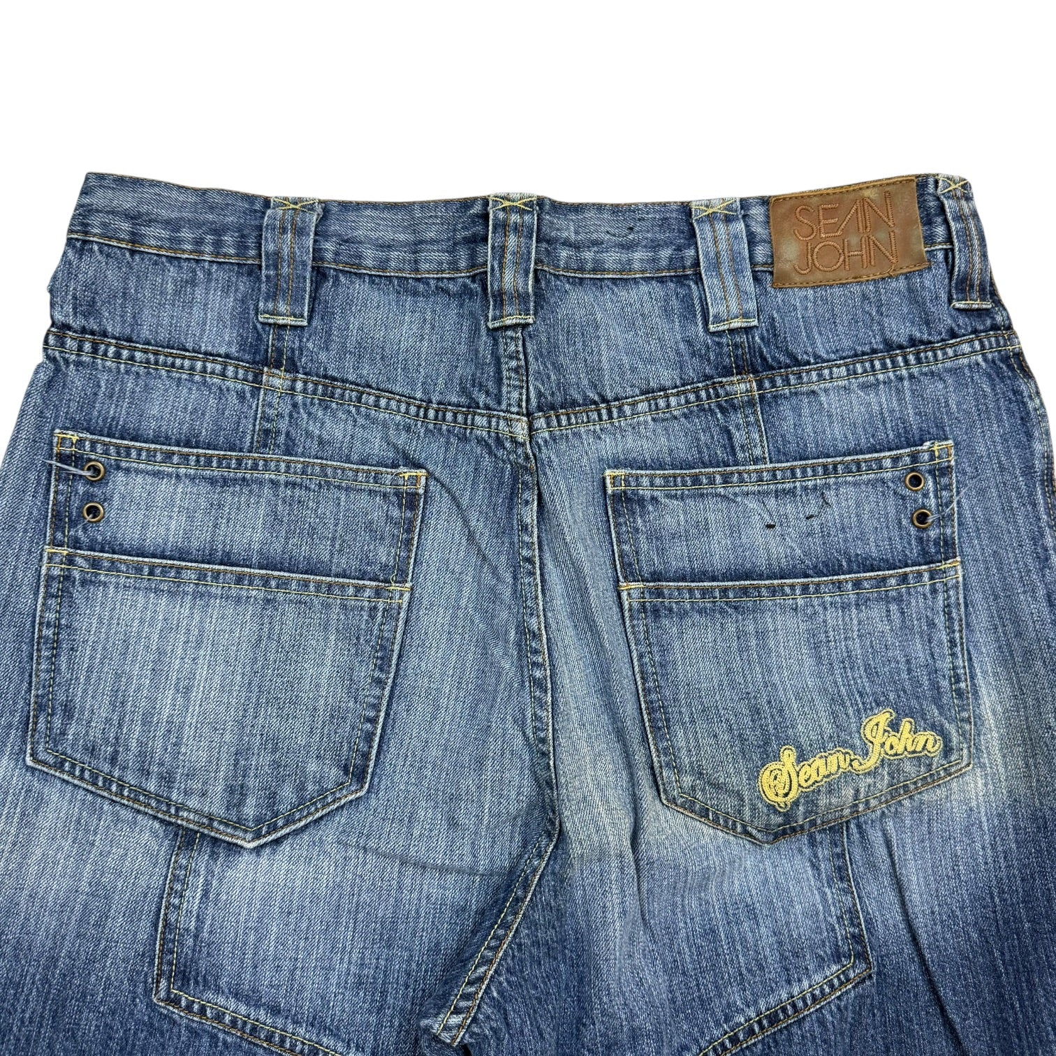 Vintage Sean John Patch Denim Pants Dark Wash