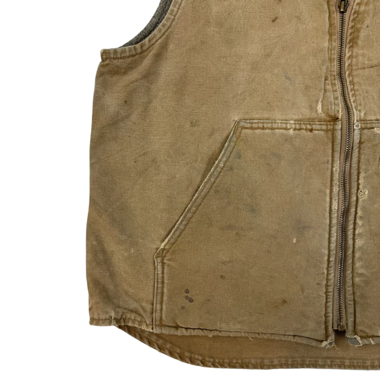 Vintage Carhartt Fleece Lined Vest Tan