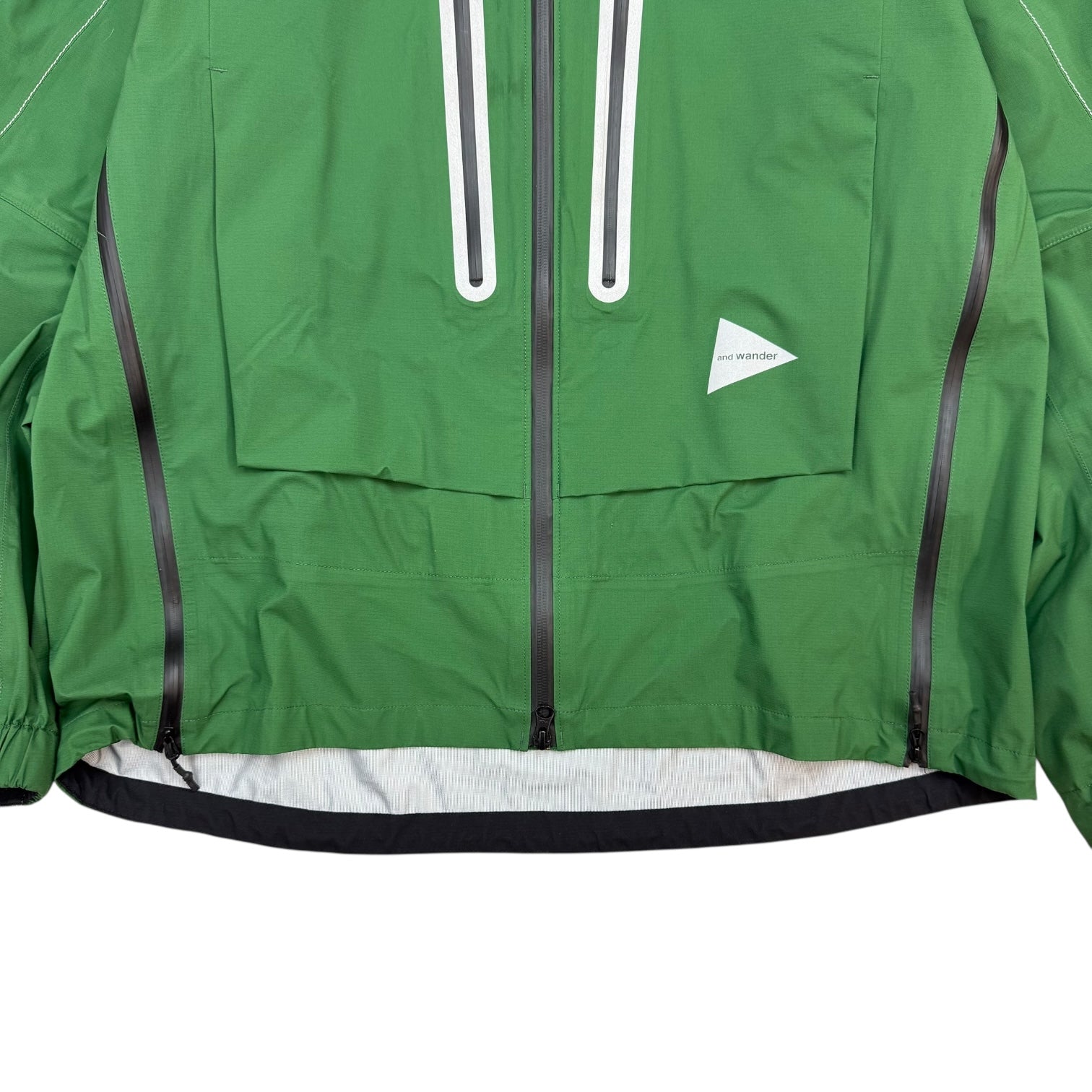 And Wander Pertex Shield Rain Jacket Green