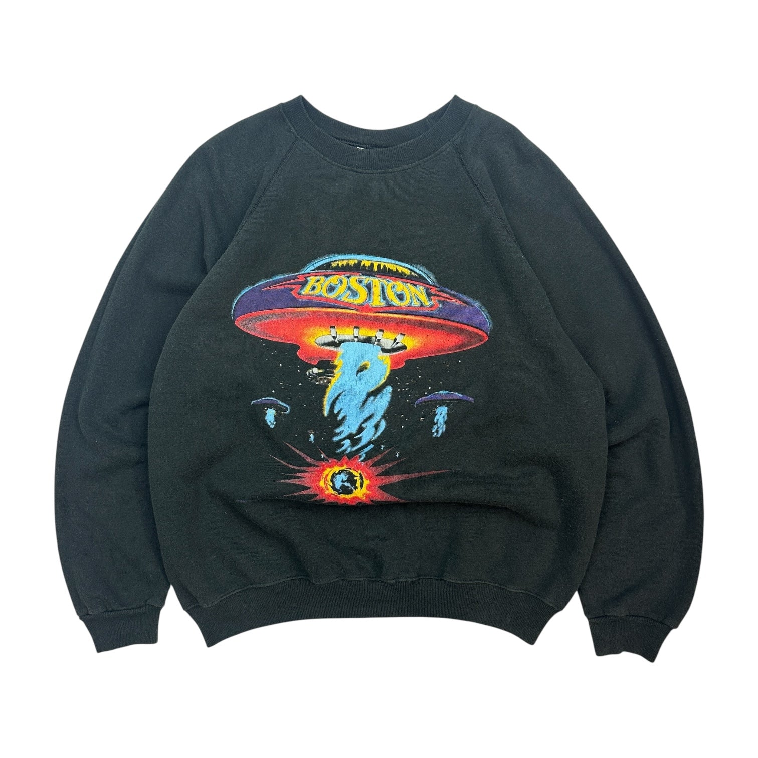 Vintage Boston Crewneck Black