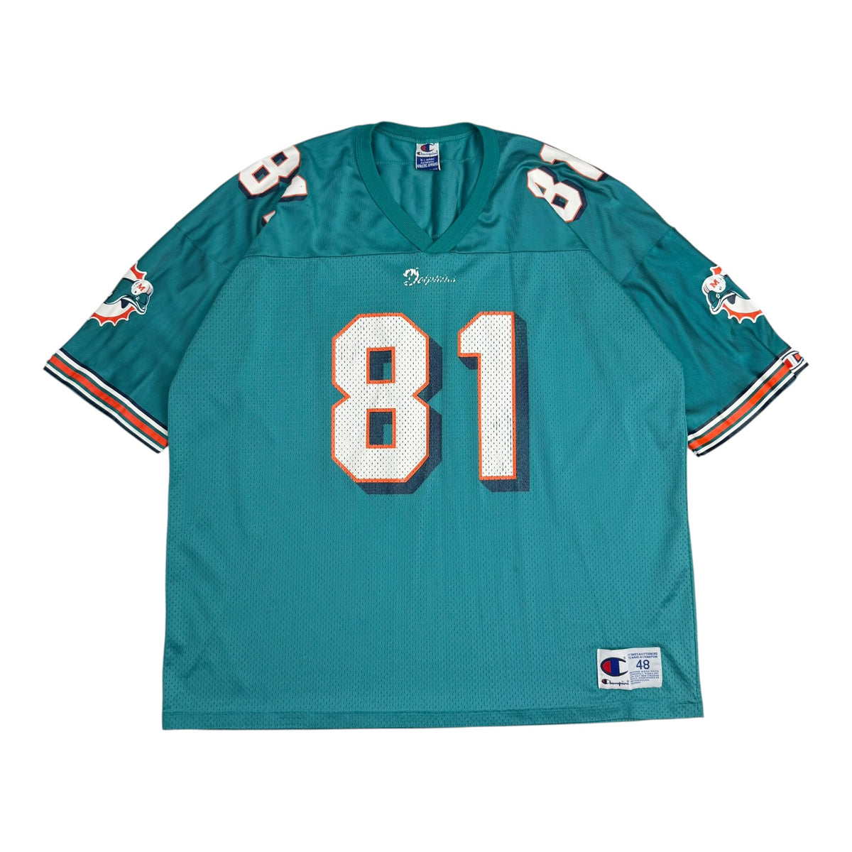 Vintage Champion Miami Dolphins O.J. McDuffie Home Jersey Teal