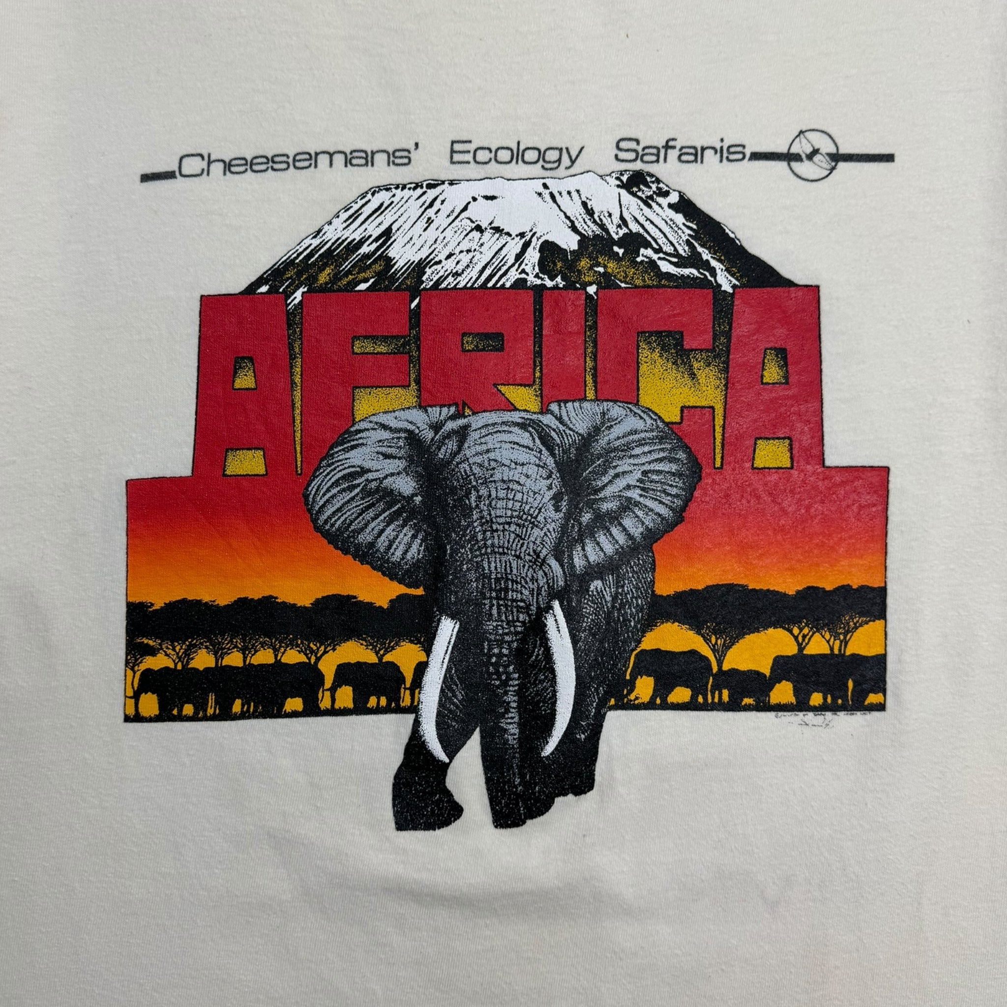 1989 Africa Safari Elephant T-Shirt