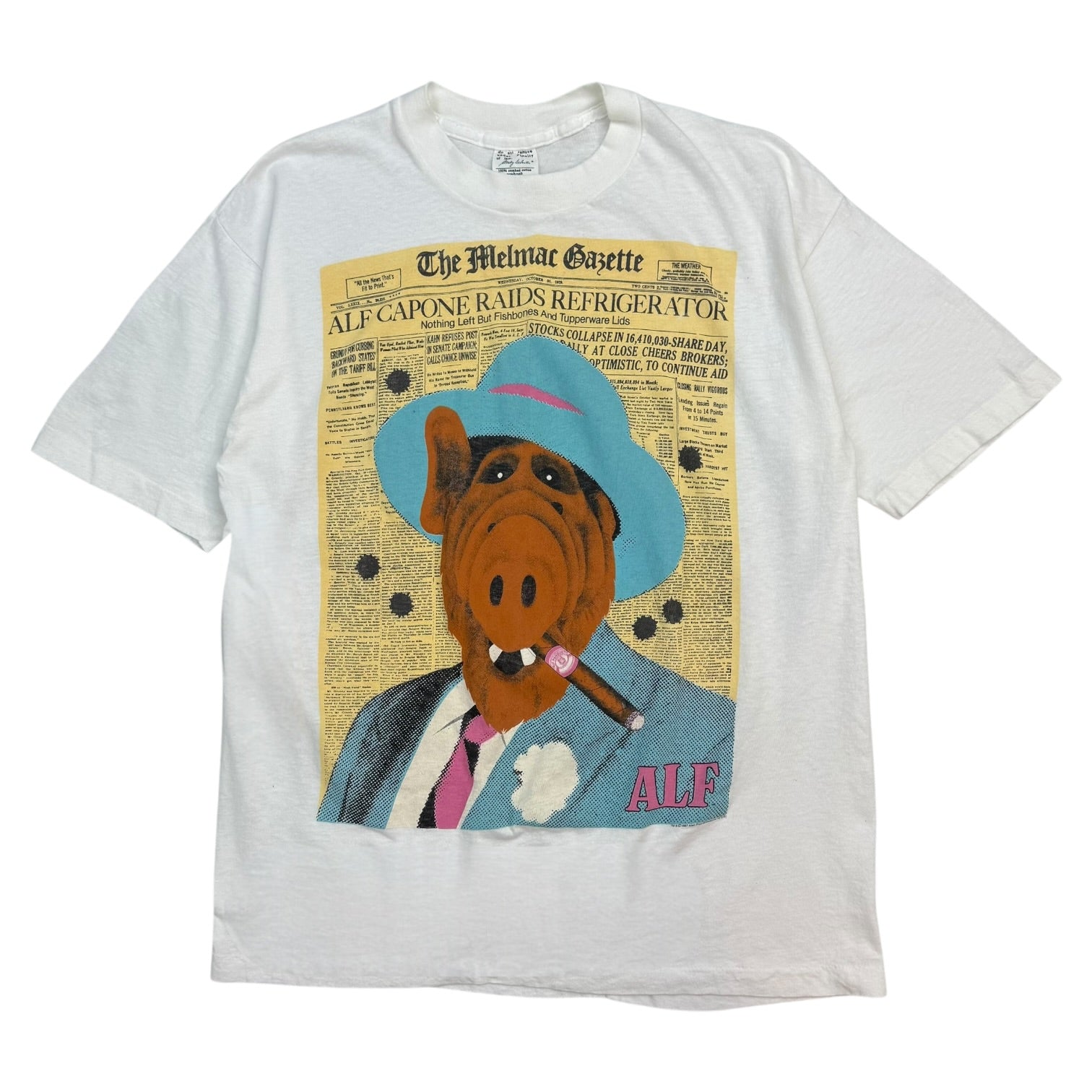 1987 Stanley Desantis Alf Capone Tee White