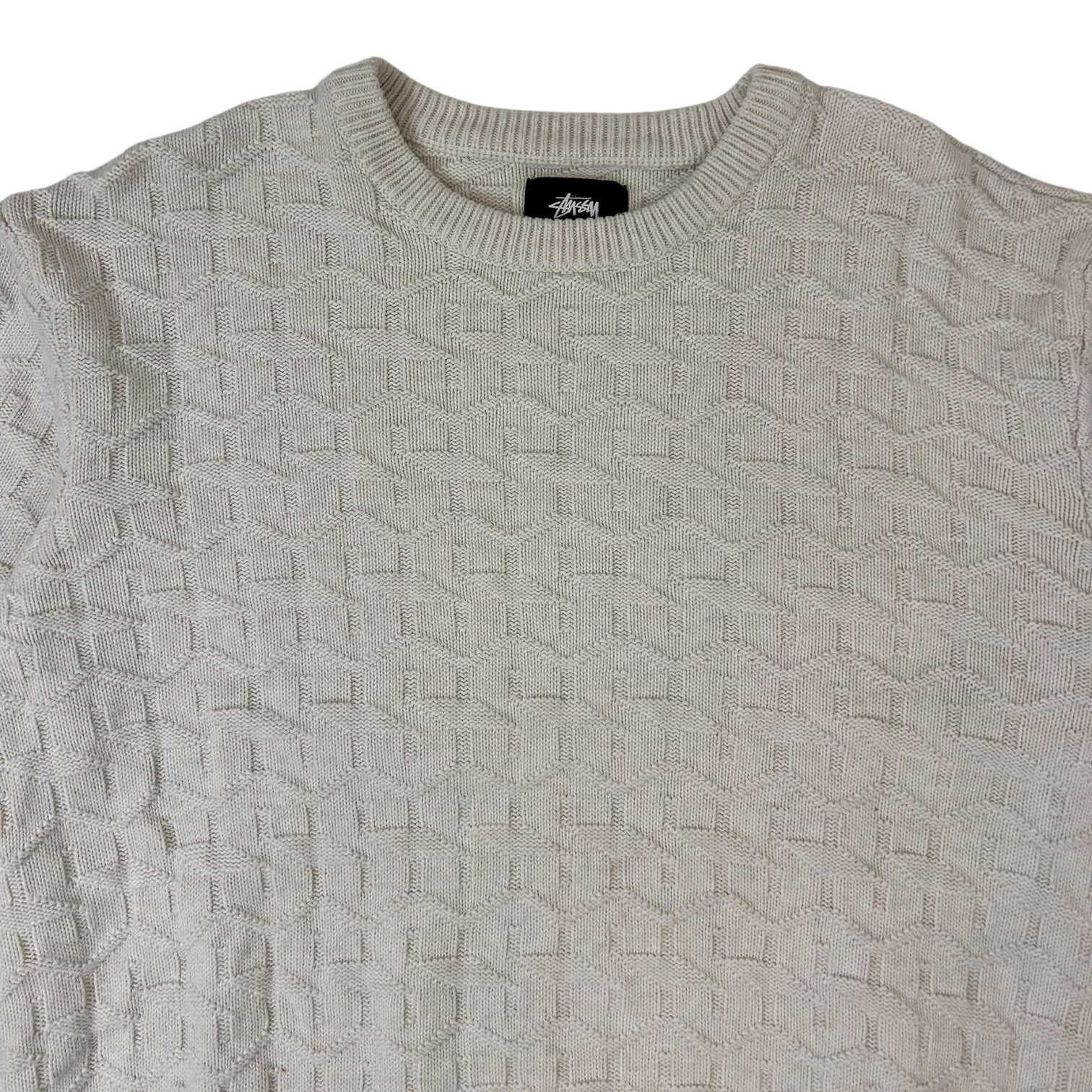 Stussy Strand Knit Sweater Cream