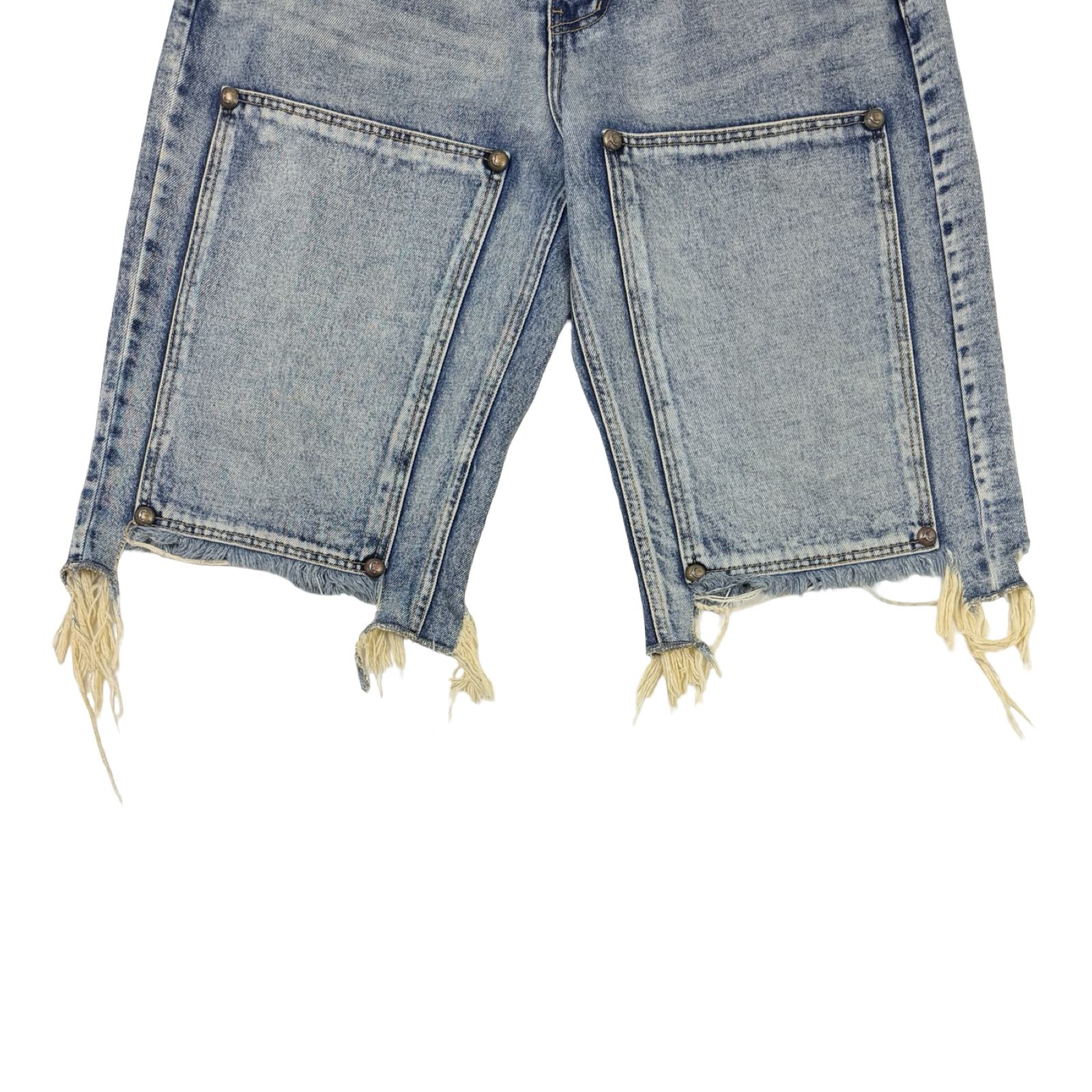 Thug Club Distressed Denim Shorts Washed Blue