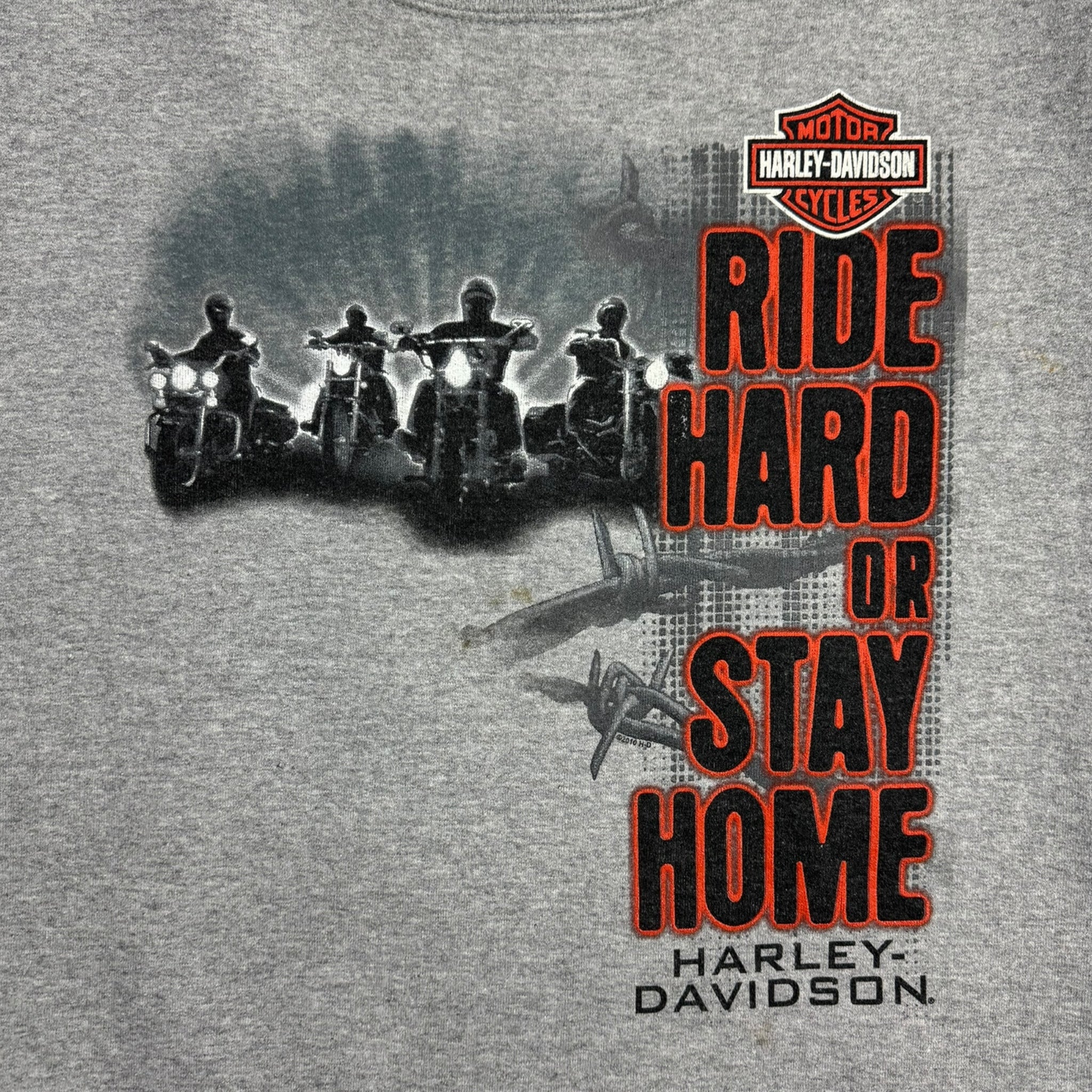 Vintage Harley Davidson Ride Hard Sweater Grey