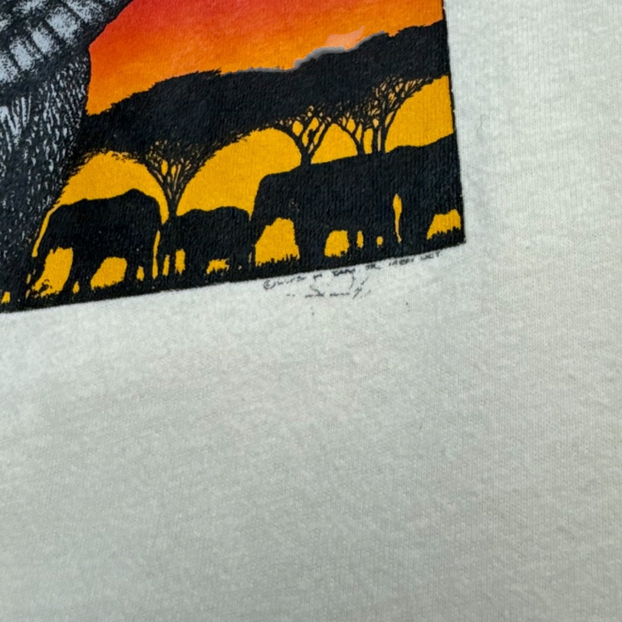 1989 Africa Safari Elephant T-Shirt