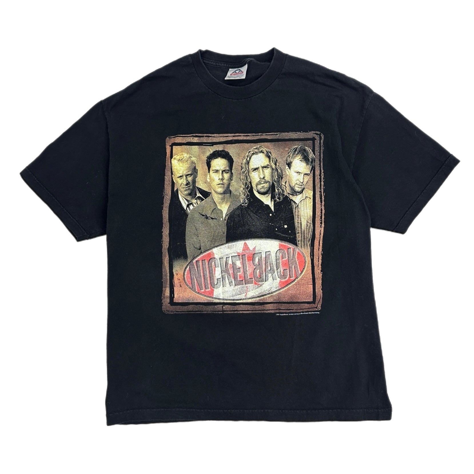 2001 Nickleback Silver Side Up Tour Tee Black