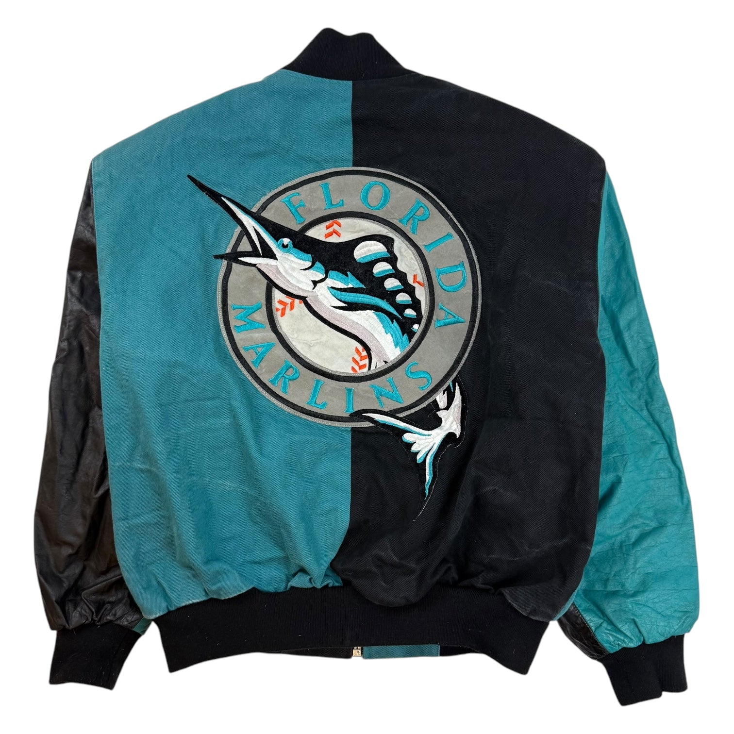 Vintage Jeff Hamilton Florida Marlins Two Tone Jacket