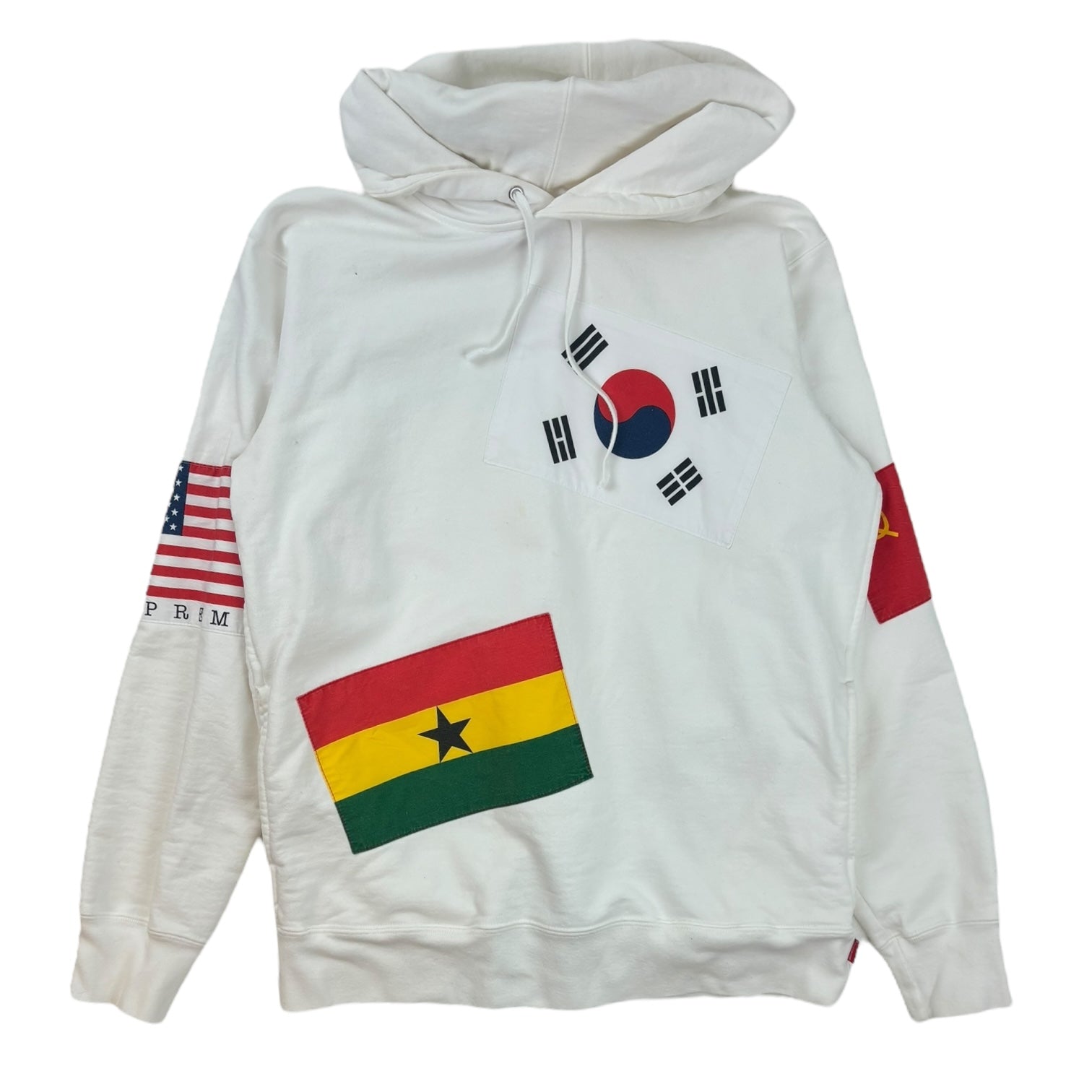 Supreme 2013 Flags Hoodie White