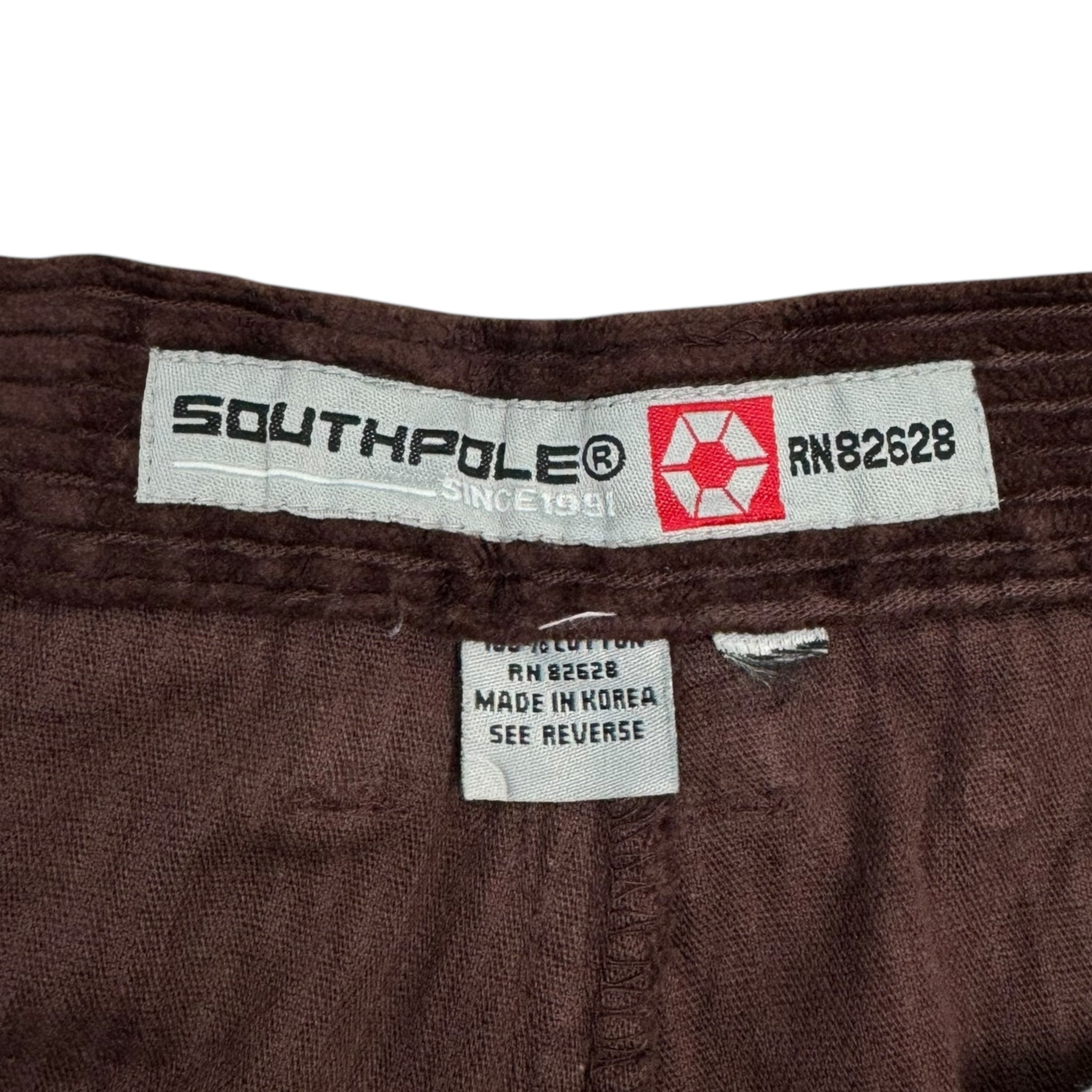 Y2K South Pole Cord Pants Burgundy