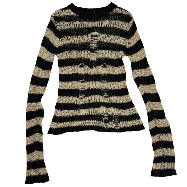 (W) Tripp NYC Rag Stripe Sweater Ivory