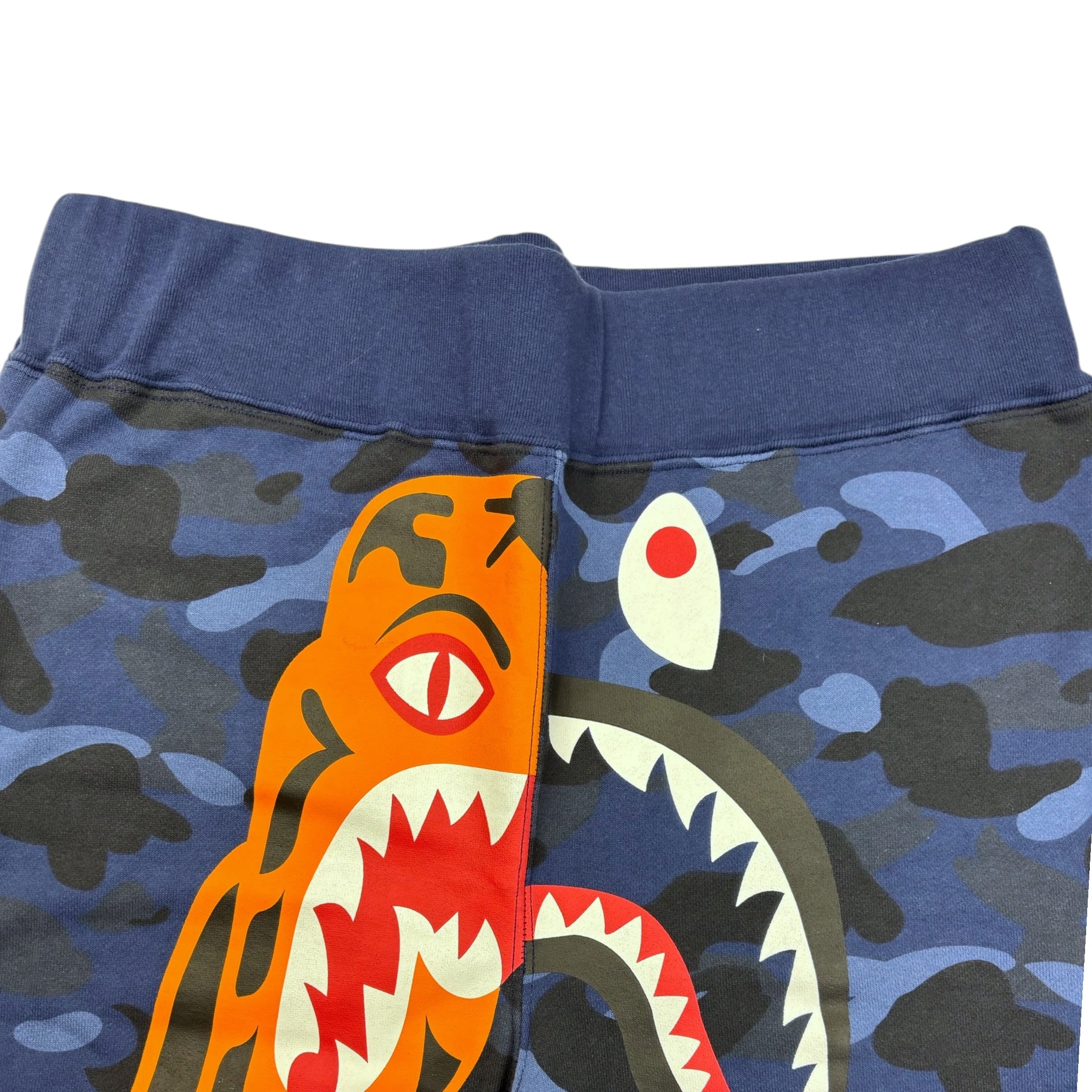 BAPE Tiger Shark Sweat Shorts Navy