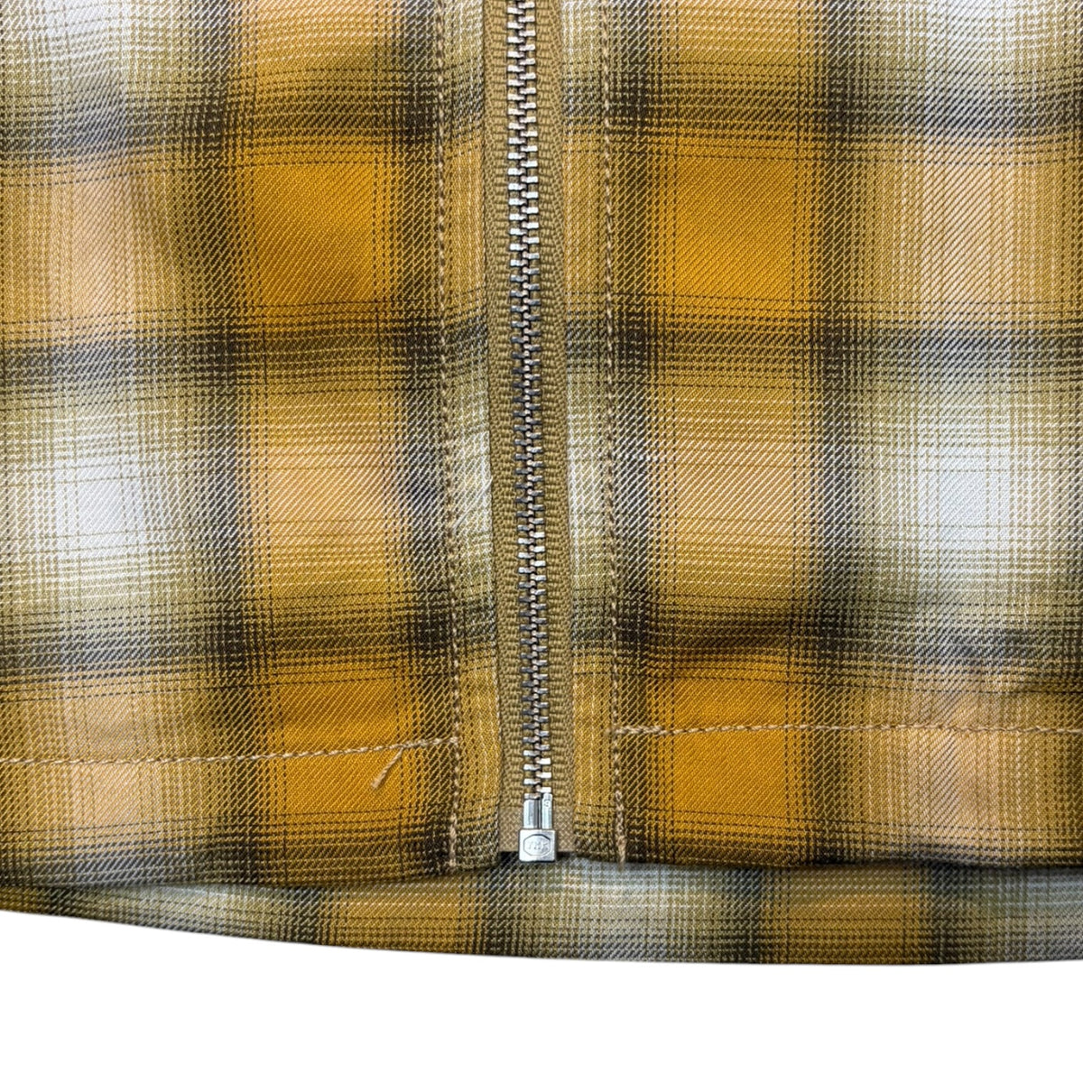 Stussy Eddie Plaid Zip Shirt Mustard