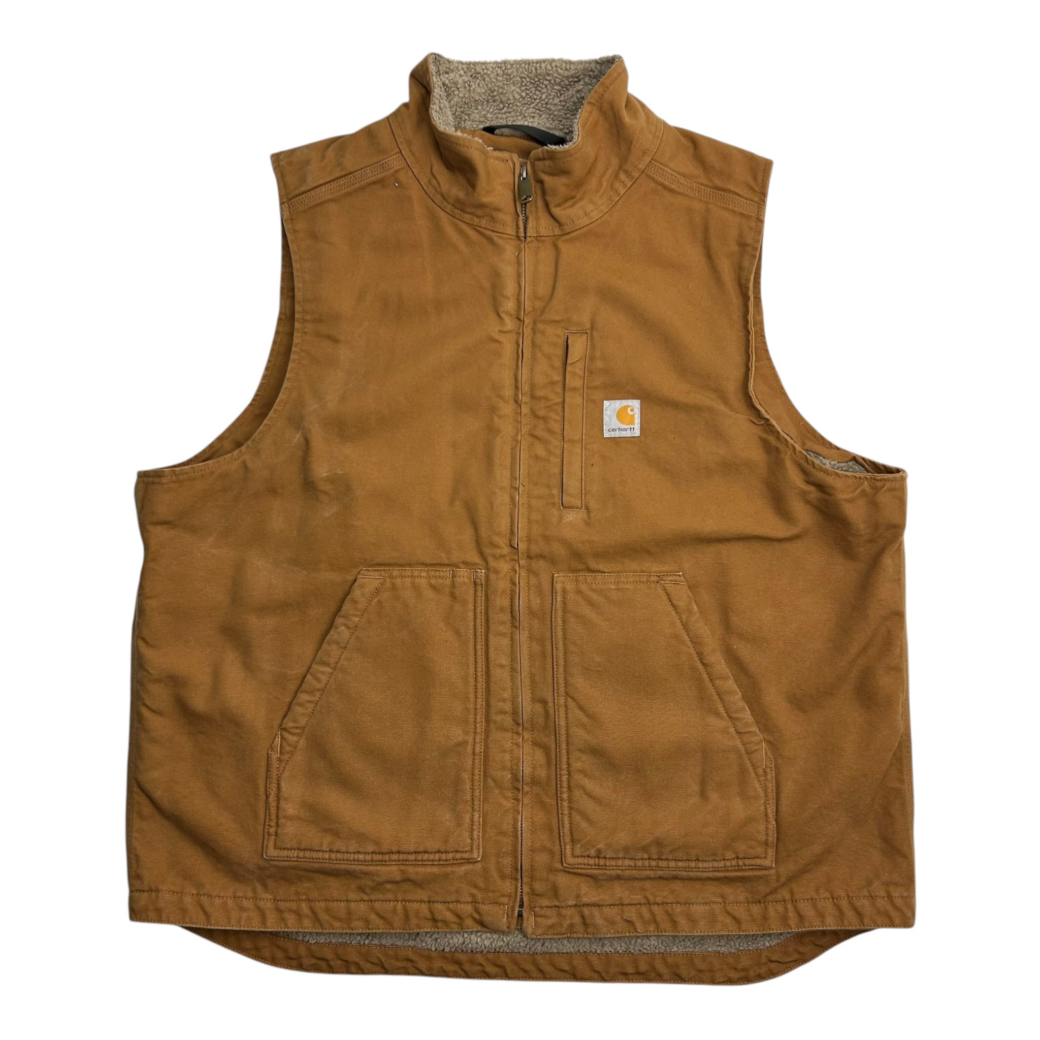 Carhartt Sherpa Lined Mockneck Vest Brown