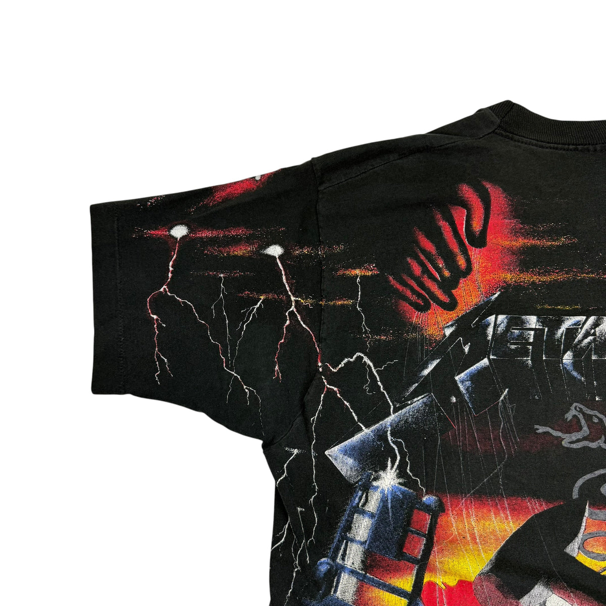 1991 Metallica Album Collage All Over Print Tee Black