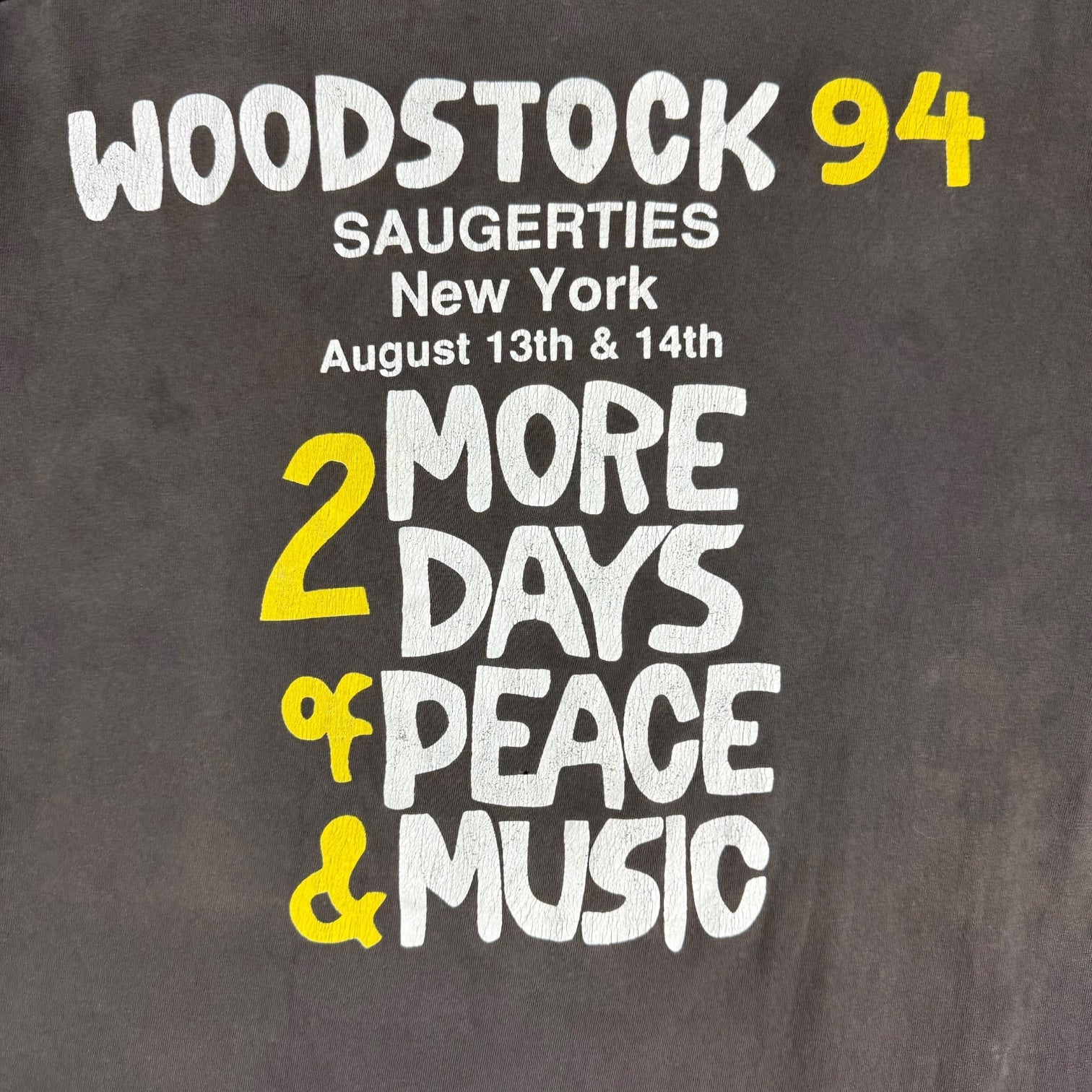 1994 Woodstock Festival Tee Faded Black