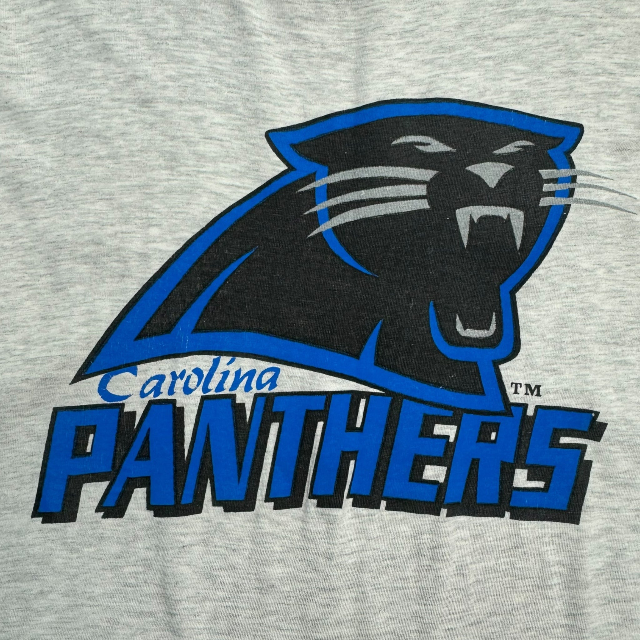 Vintage Carolina Panthers Logo Tee Heather Grey