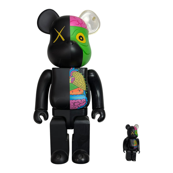 Kaws Bearbrick Dissected 400% & 100% Black