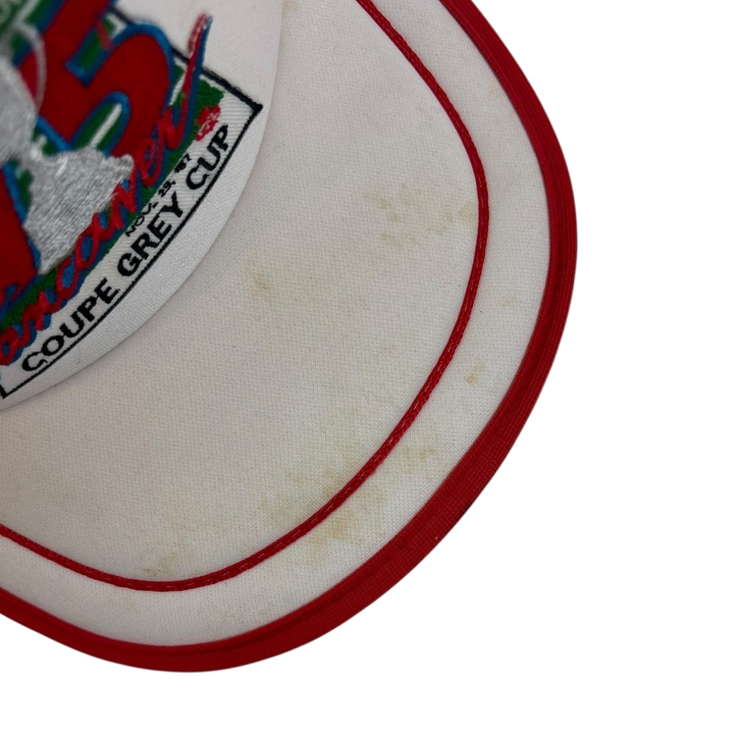 Vintage 1987 Vancouver Coupe Grey Cup SnapBack Hat White