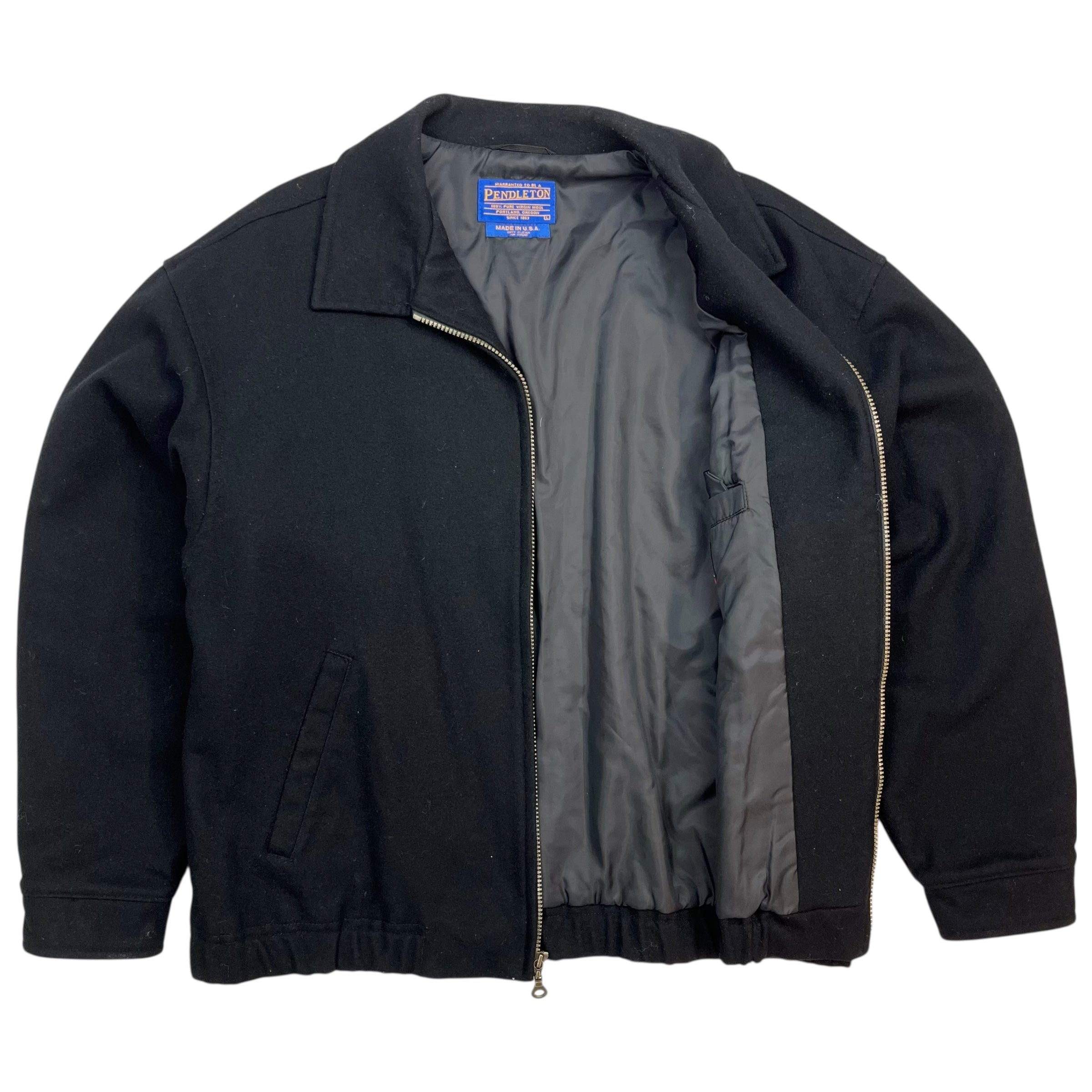 Vintage Pendleton Wool Zip Jacket Black