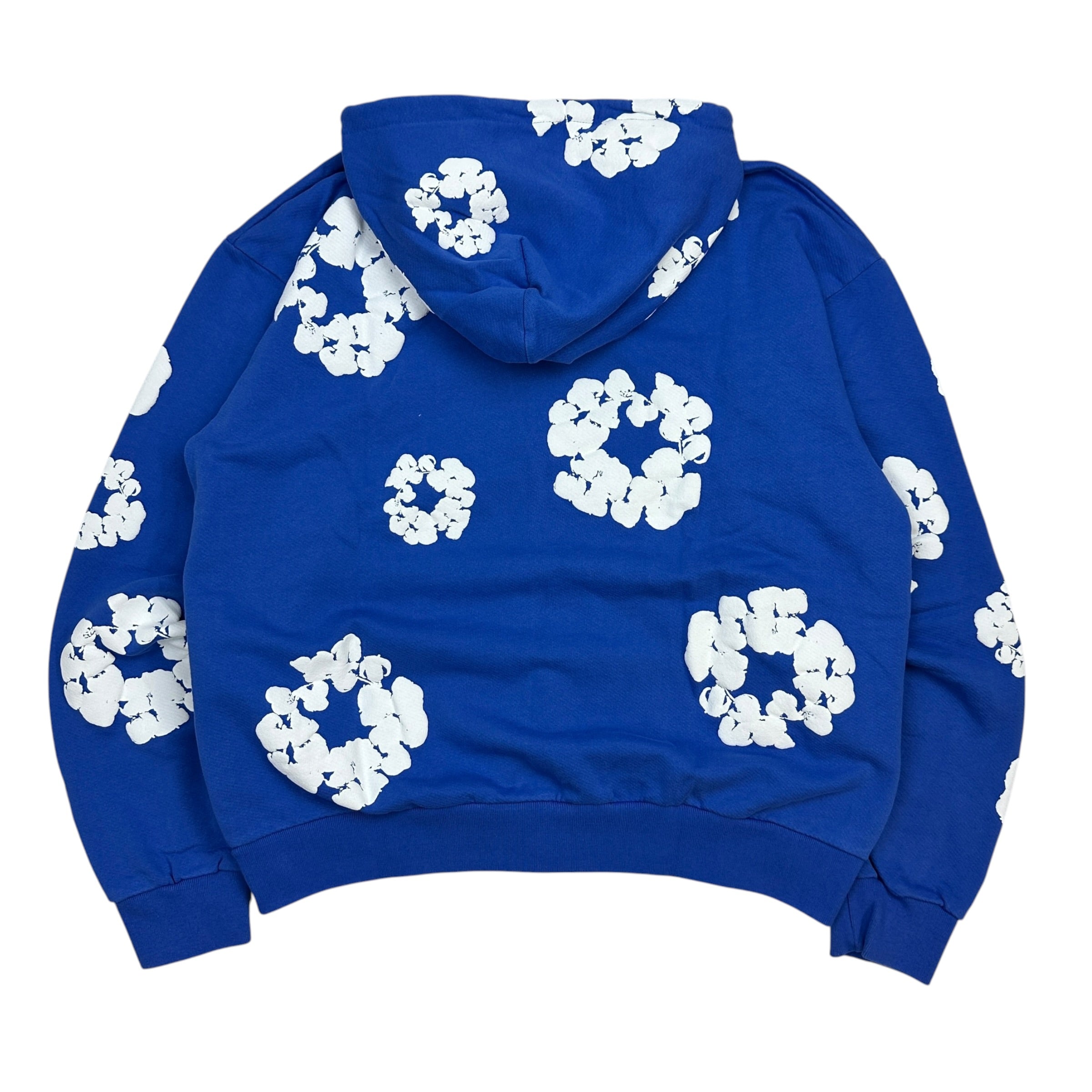 Denim Tears Cotton Wreath Zip Up Hoodie Blue
