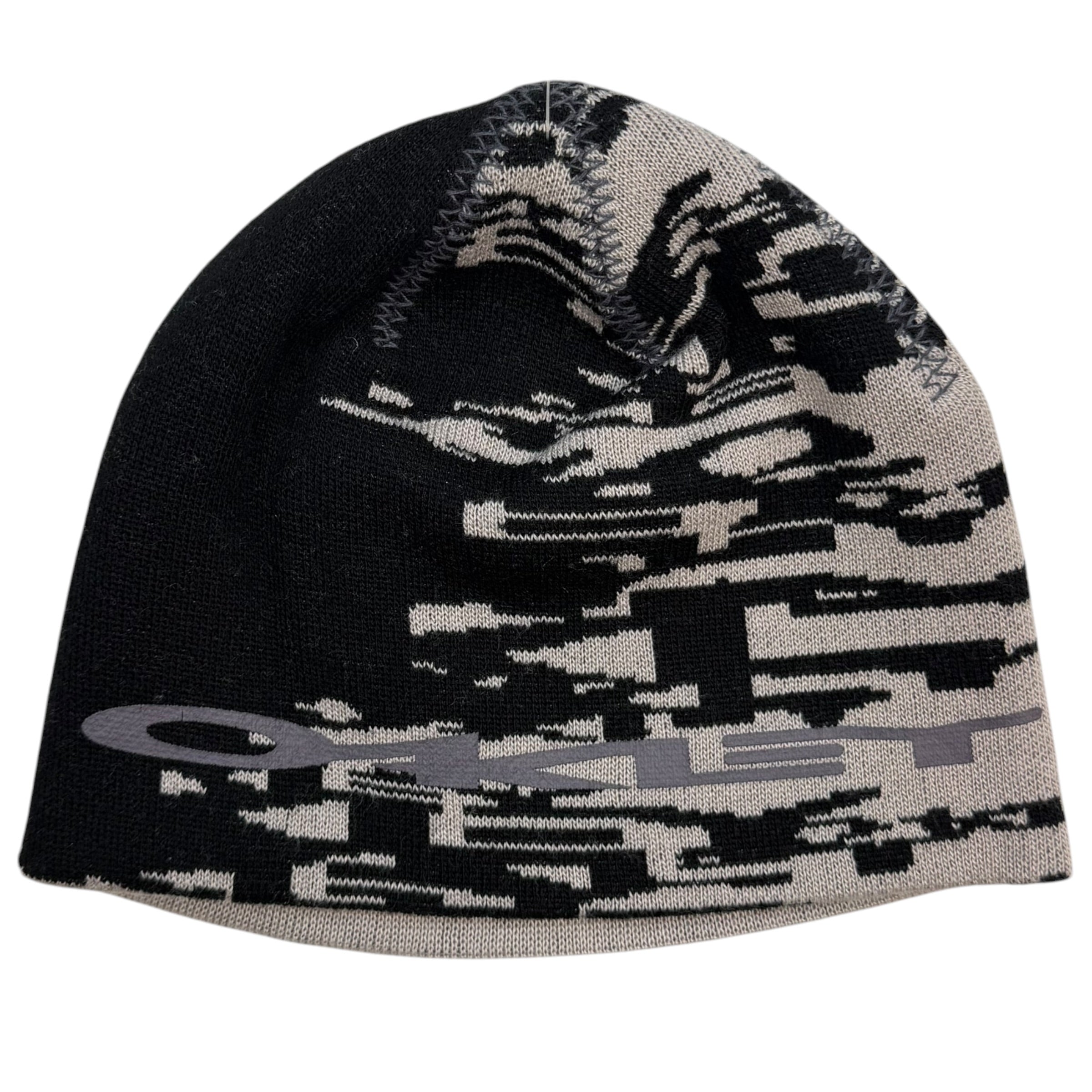Vintage Oakley Camo Beanie White/Black