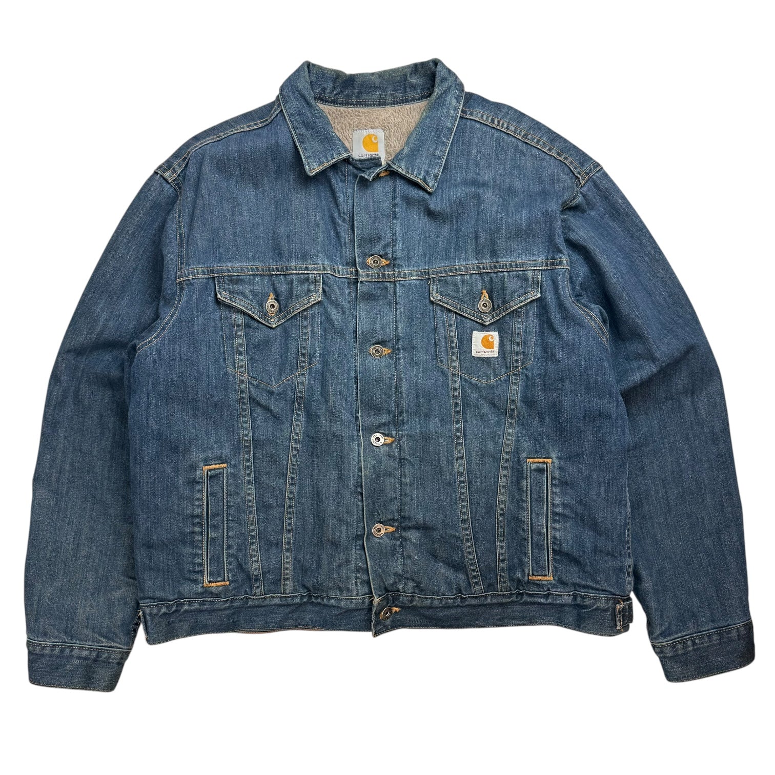 Vintage Carhartt Sherpa Lined Denim Jacket