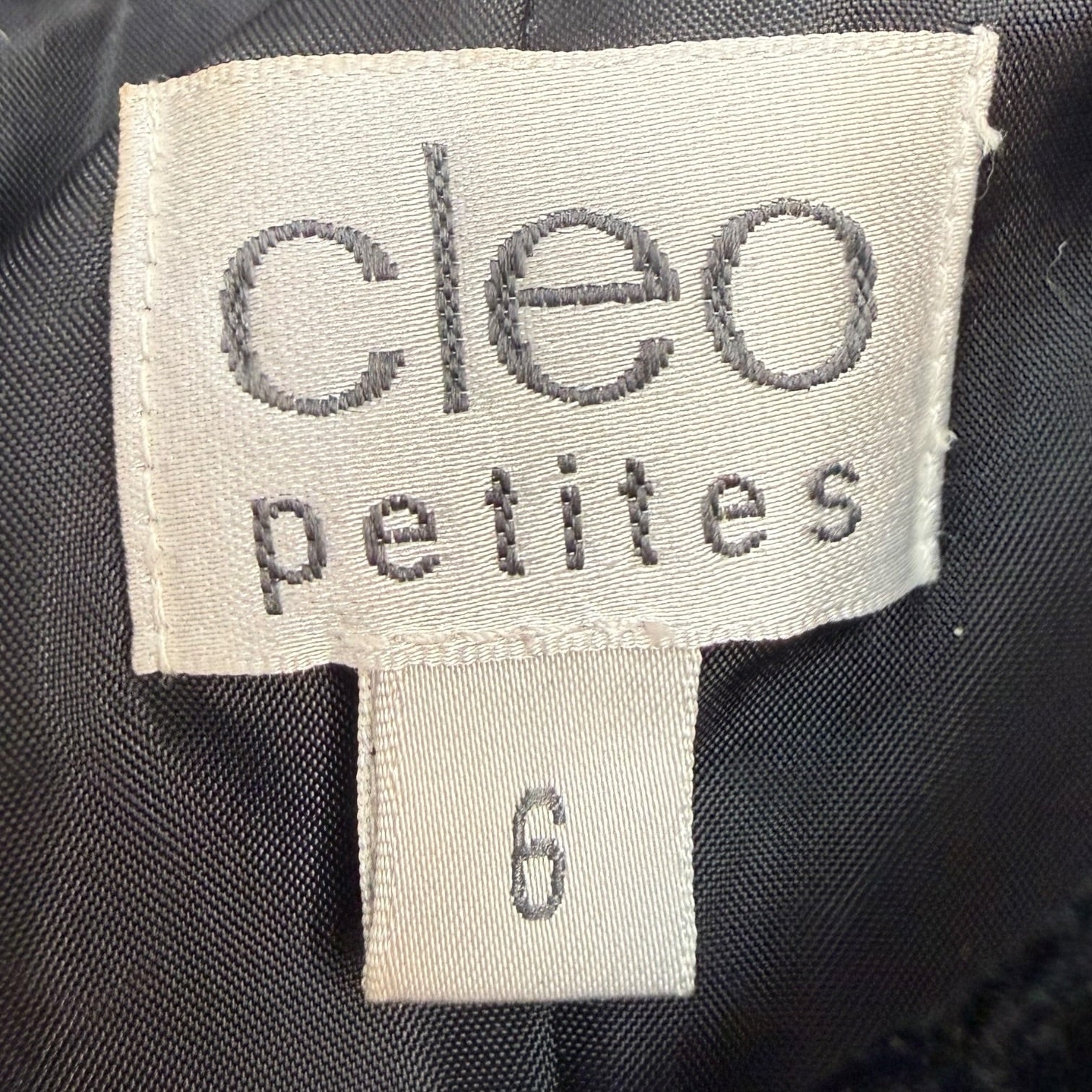 (W) Vintage Cleo Petites Embroidered Blazer Black