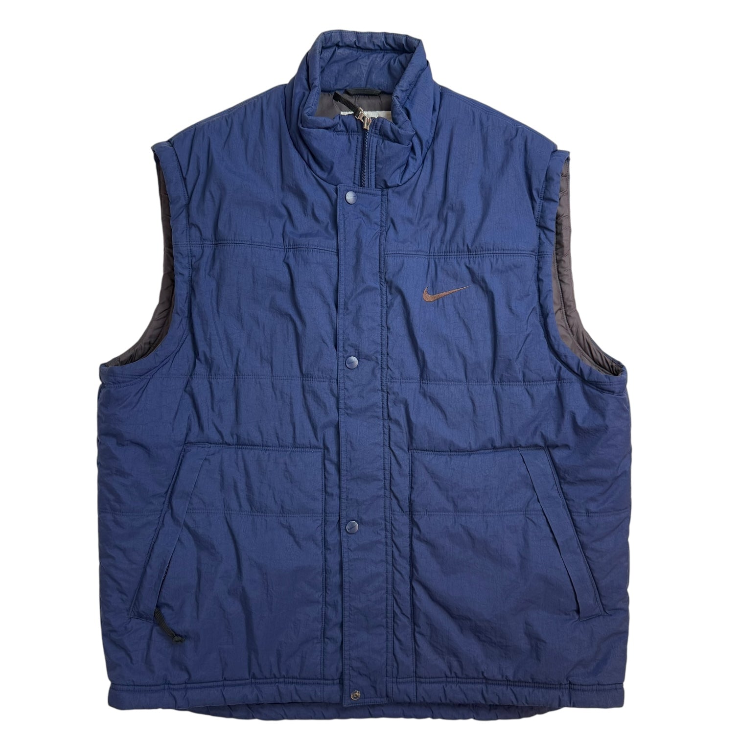 Vintage Nike Puffer Vest Navy Blue