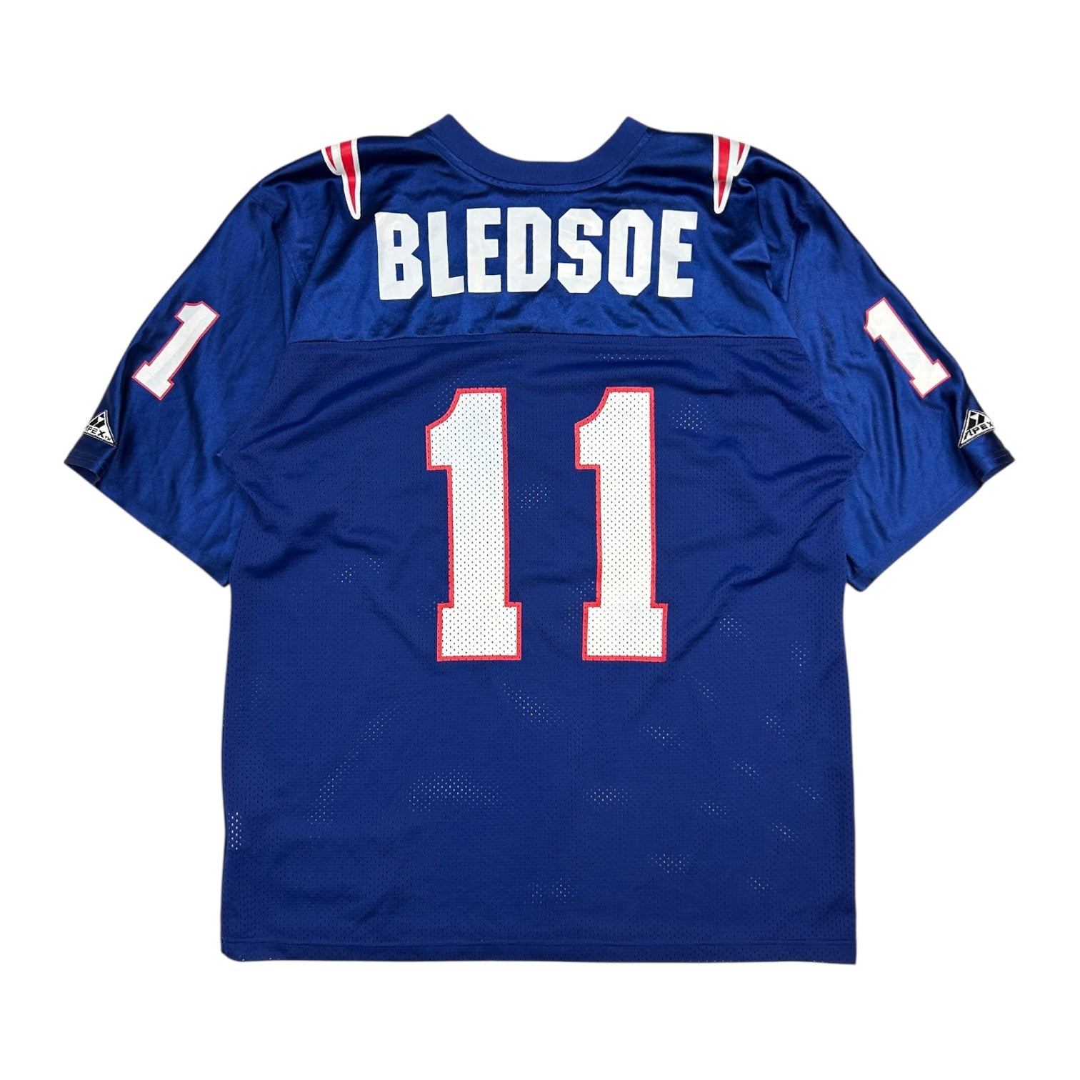 Vintage Apex Drew Bledsoe New England Patriots Home Jersey Blue