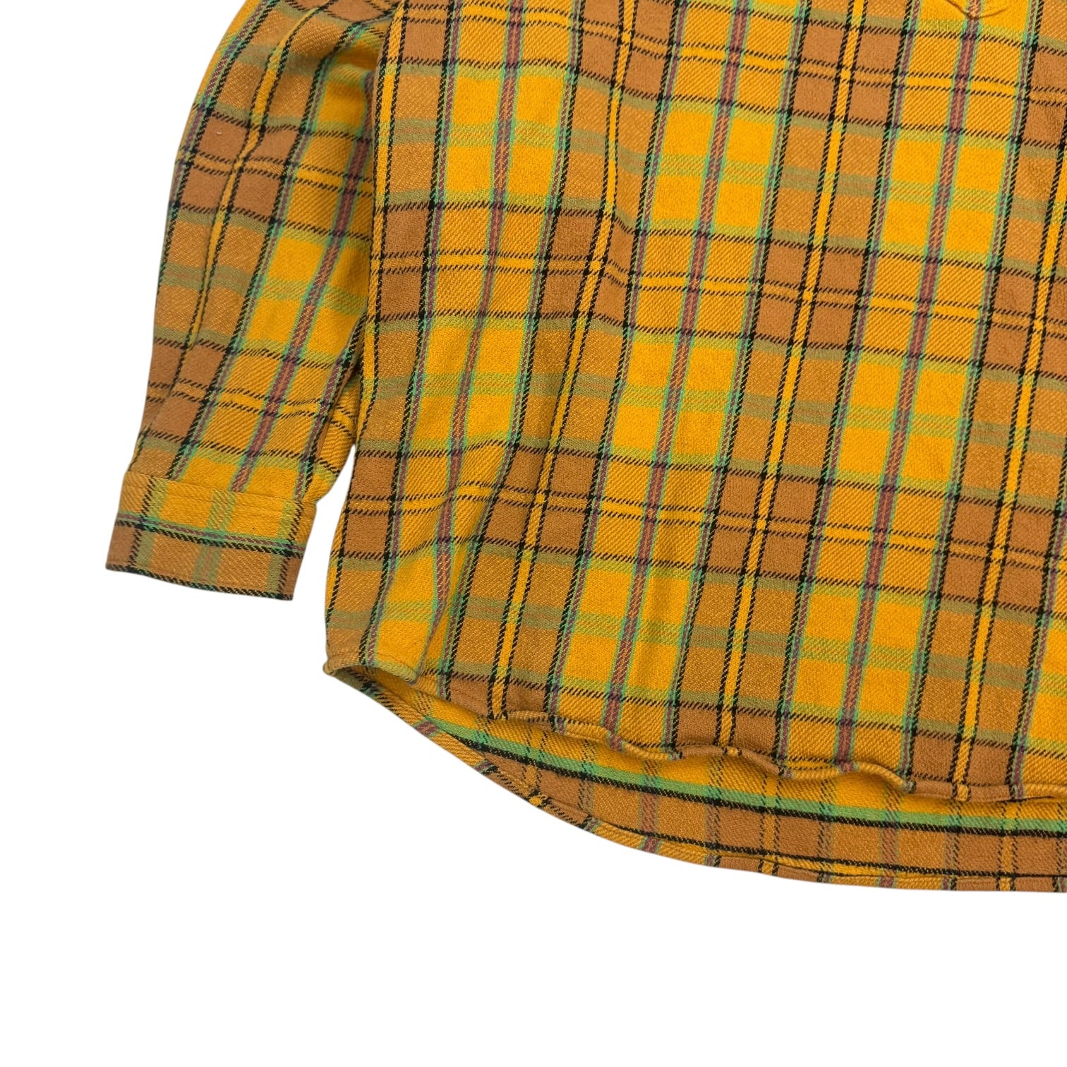 Supreme Pullover Plaid Flannel Shirt Gold