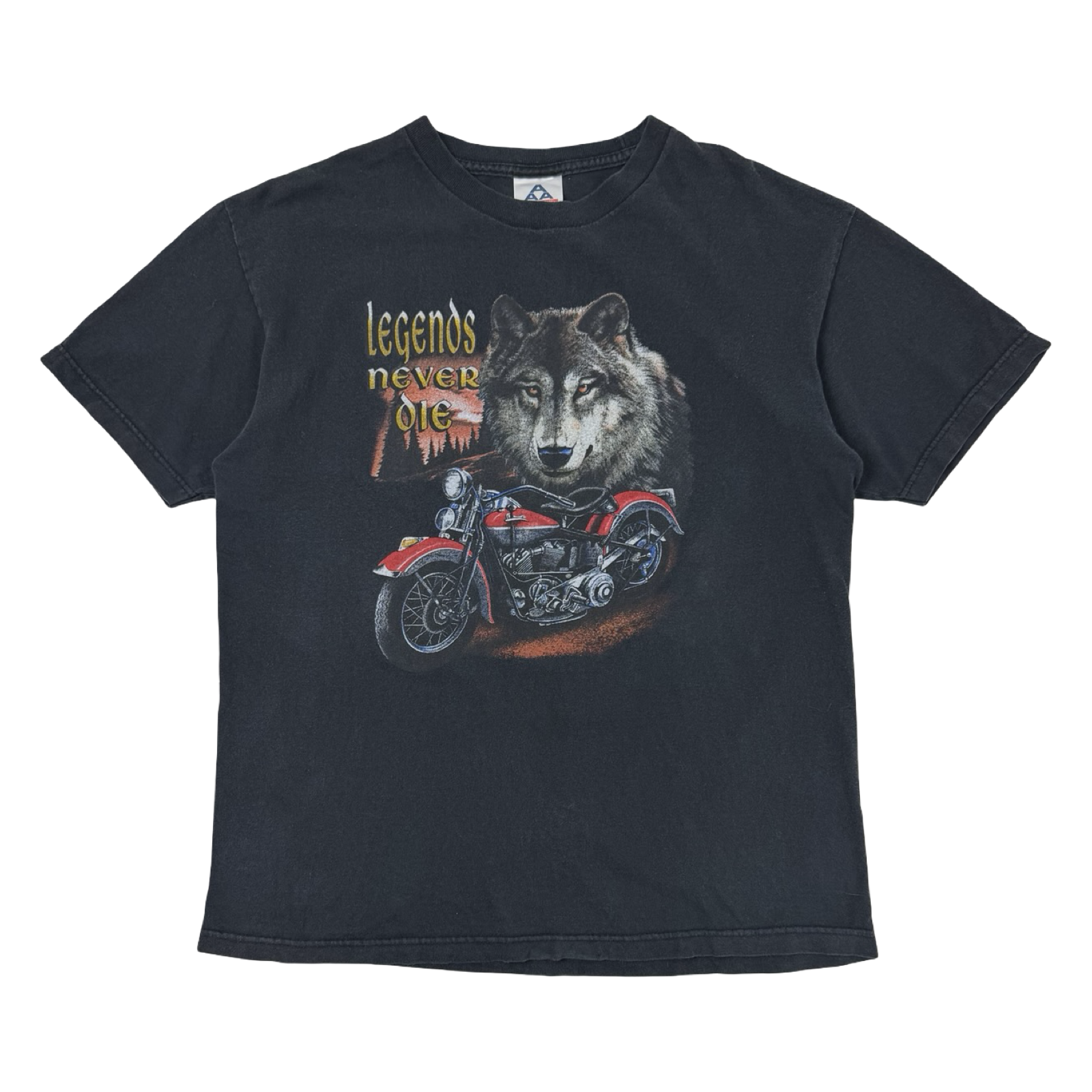 Vintage Legends Never Die Motorcycle T-Shirt Black