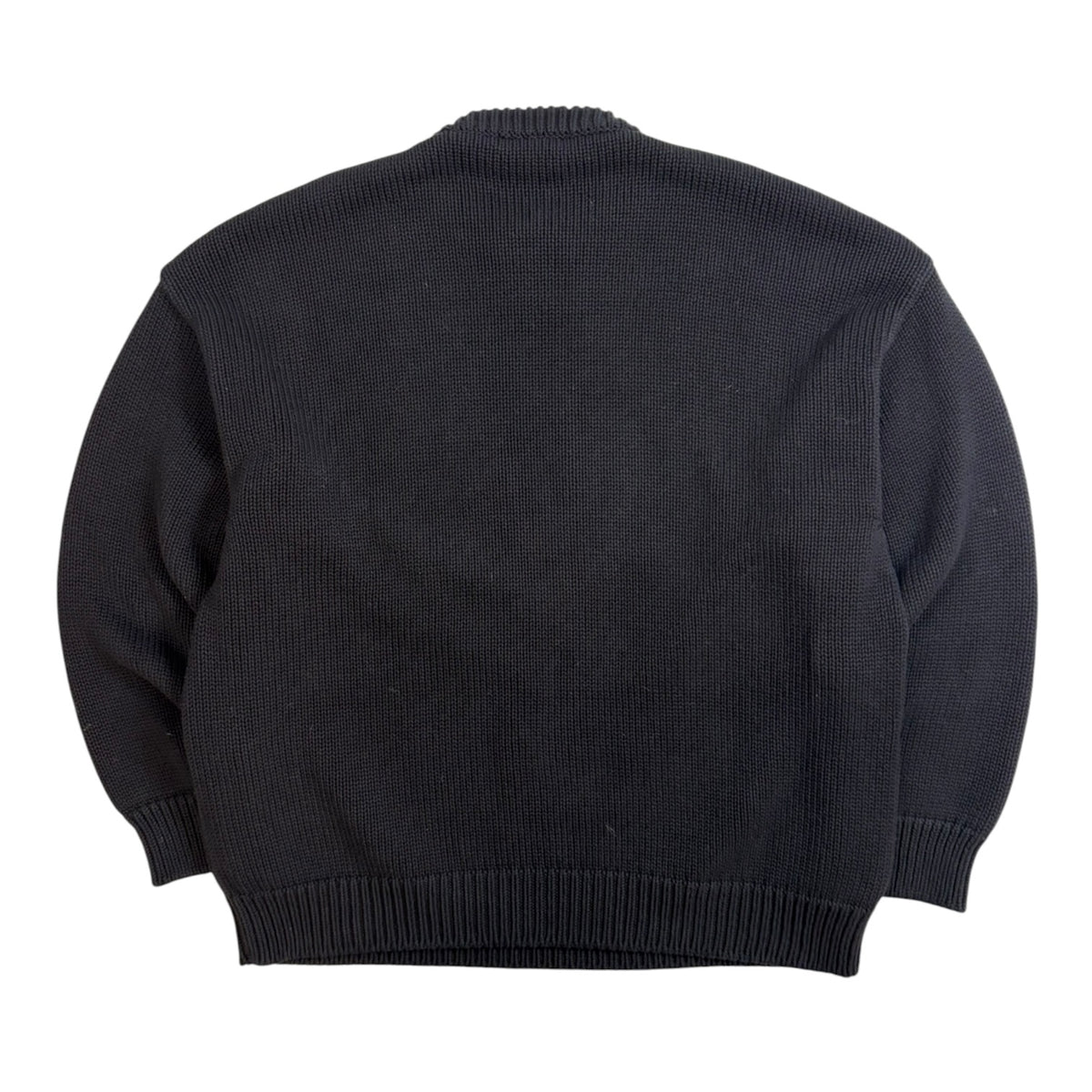 Balenciaga BB Laurel Crown Logo Crewneck Knit Sweater Black