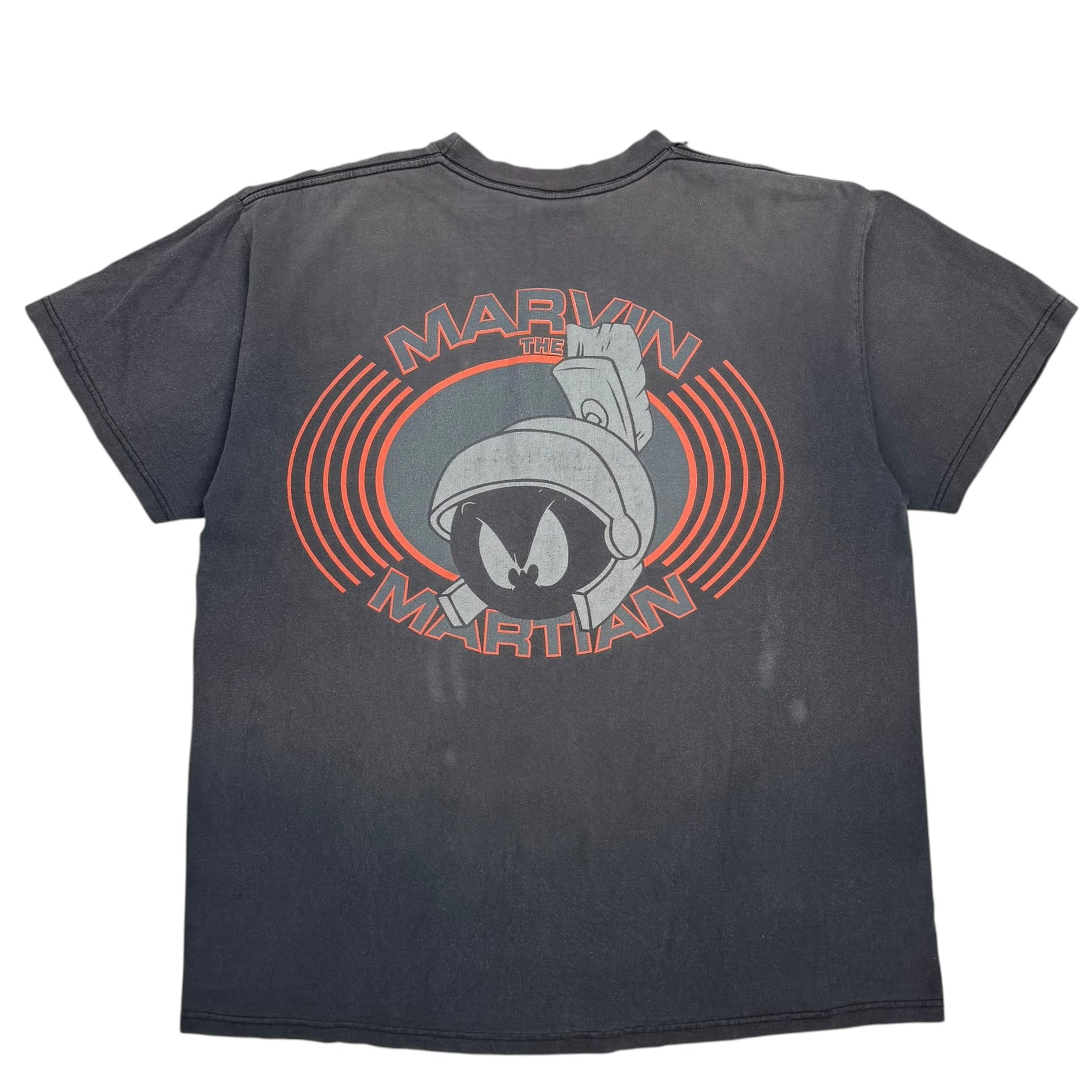1996 Marvin The Martian Techn Toons Warner Bros Tee Faded Black