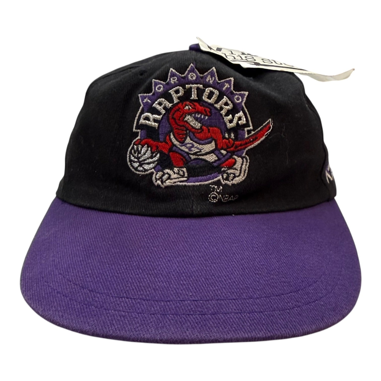 1994 Toronto Raptors First Pick Strapback Hat Black/Purple