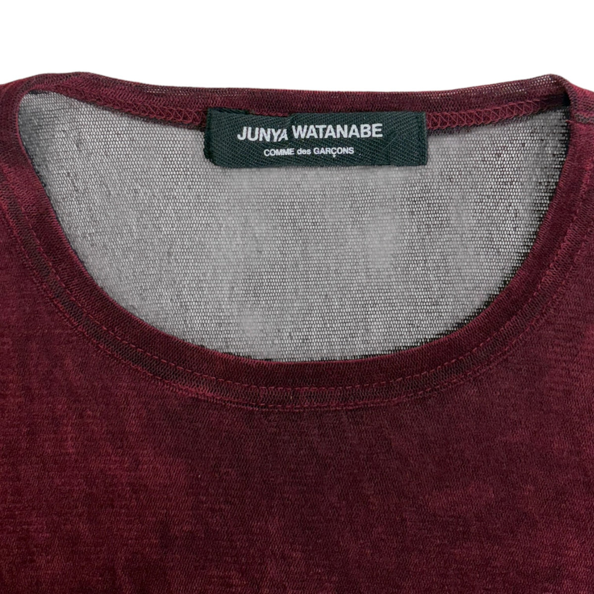 (W) Junya Watanabe Velvet Long-Sleeve Burgundy