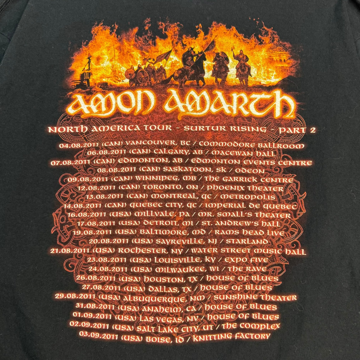 Vintage Amon Amarth North American Tour L/S Tee Black