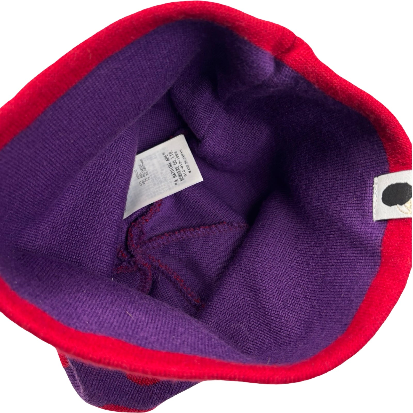 OVO X BAPE-STA Logo Beanie Purple
