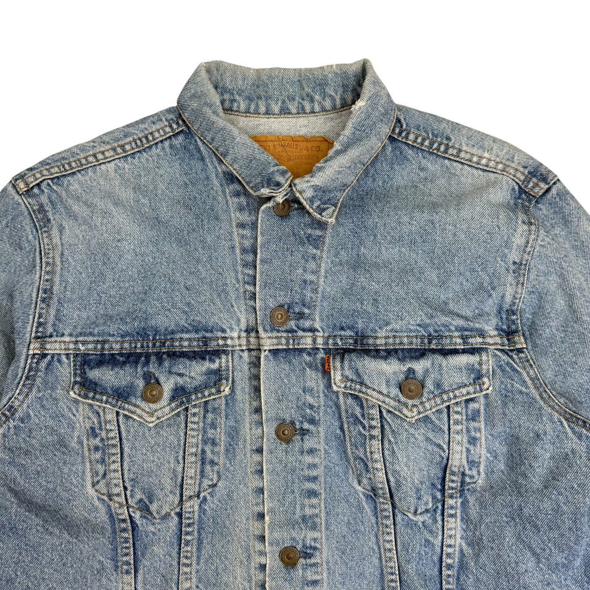 Vintage Levi’s Orange Tab Denim Button Up Jacket Light Wash