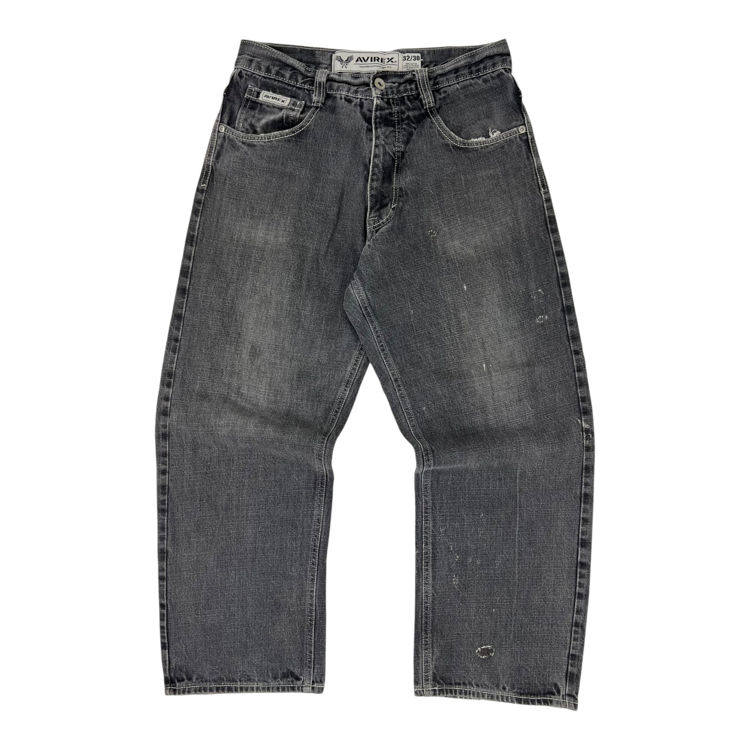 Vintage Y2K Avirex Ace Baggy Denim Pant Grey